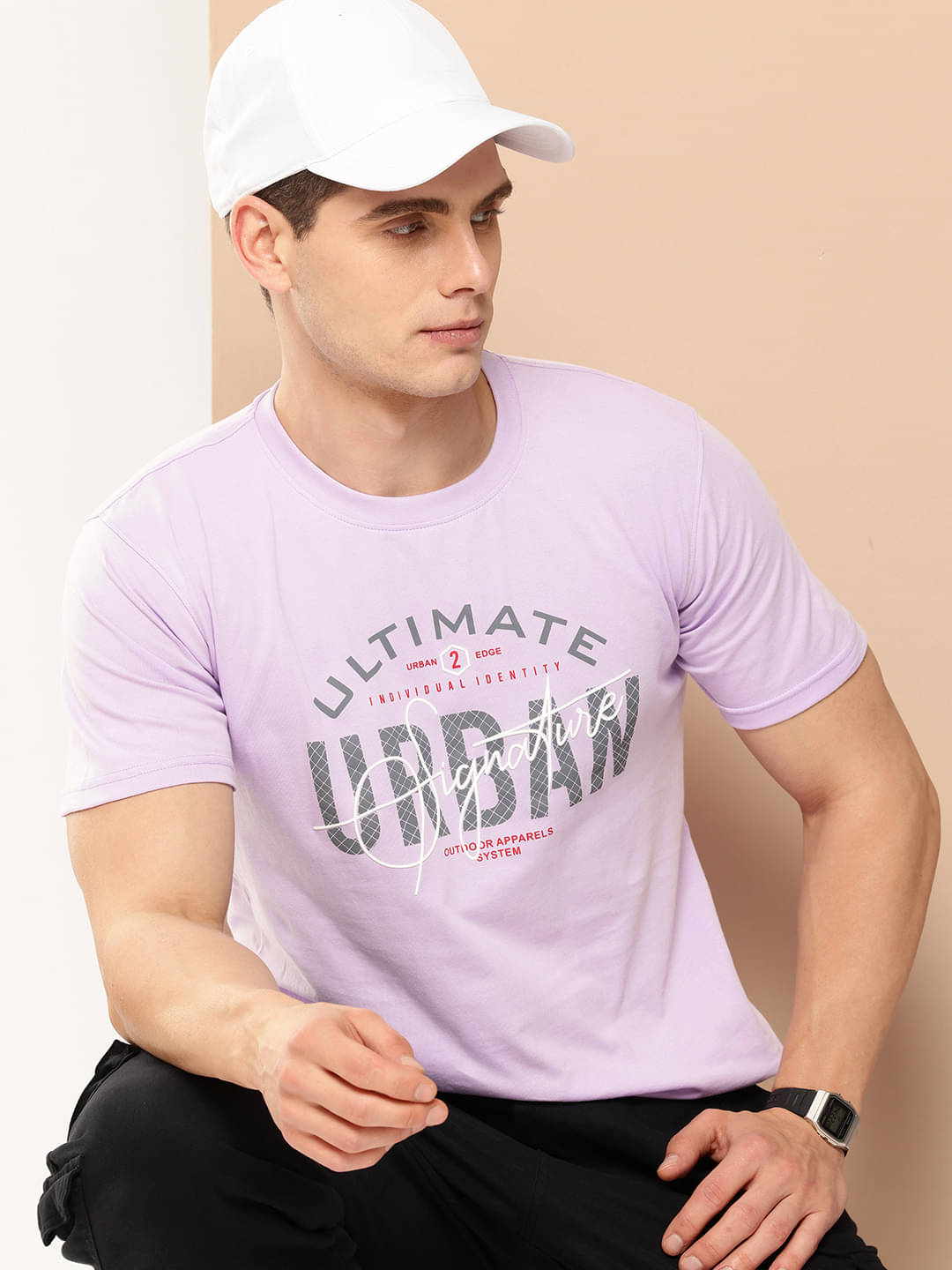 FROSEN FOX Men Cotton Blend Regular Fit Printed T-Shirt ( Purple ) FROSEN FOX Men Cotton Blend Regular Fit Printed T-Shirt ( Purple )