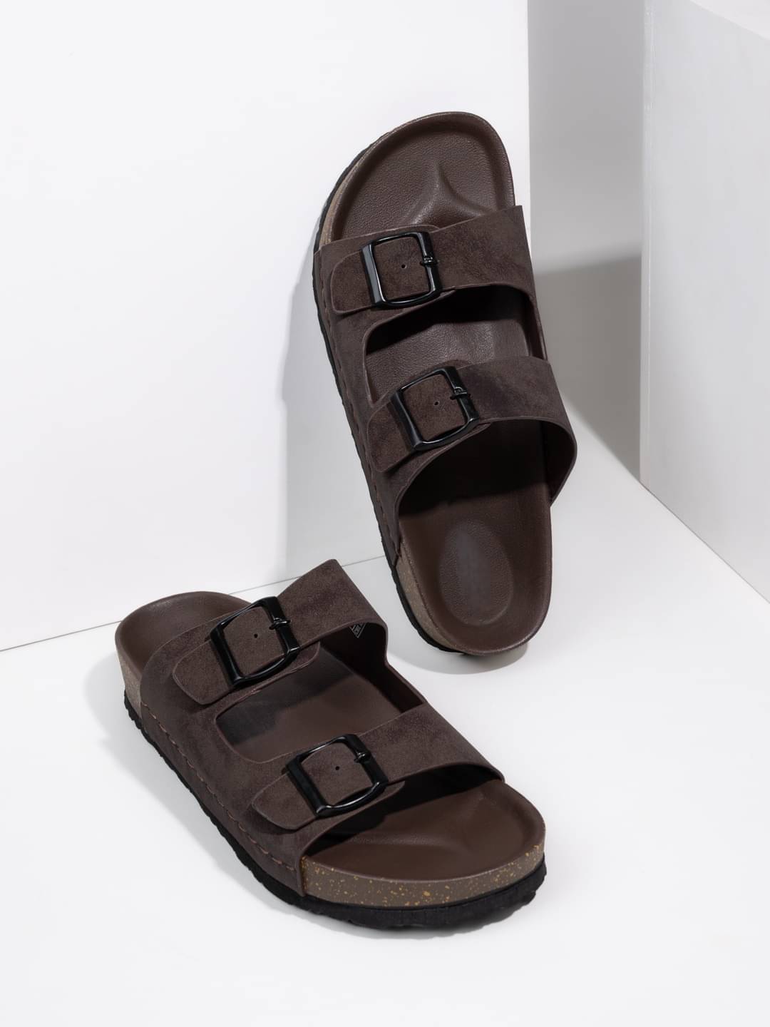     			Fentacia Brown Men's Slide Flip Flop