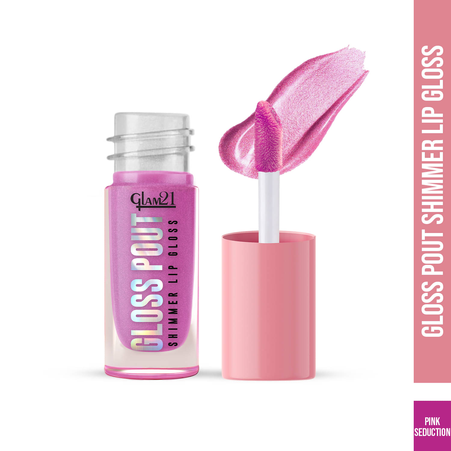     			Glam21 Pink Glossy Lip Gloss 7gm