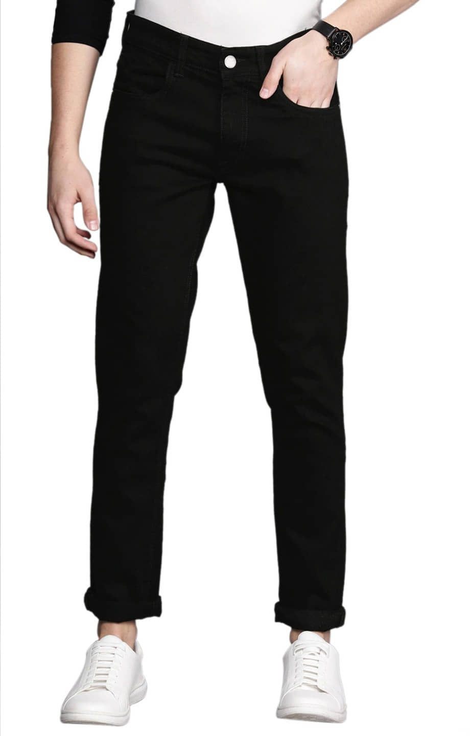 Hopewell Regular Fit Clean Look Men's Jeans - Black ( Pack of 1 ) - Jeans | Buy online on ZillyBuy