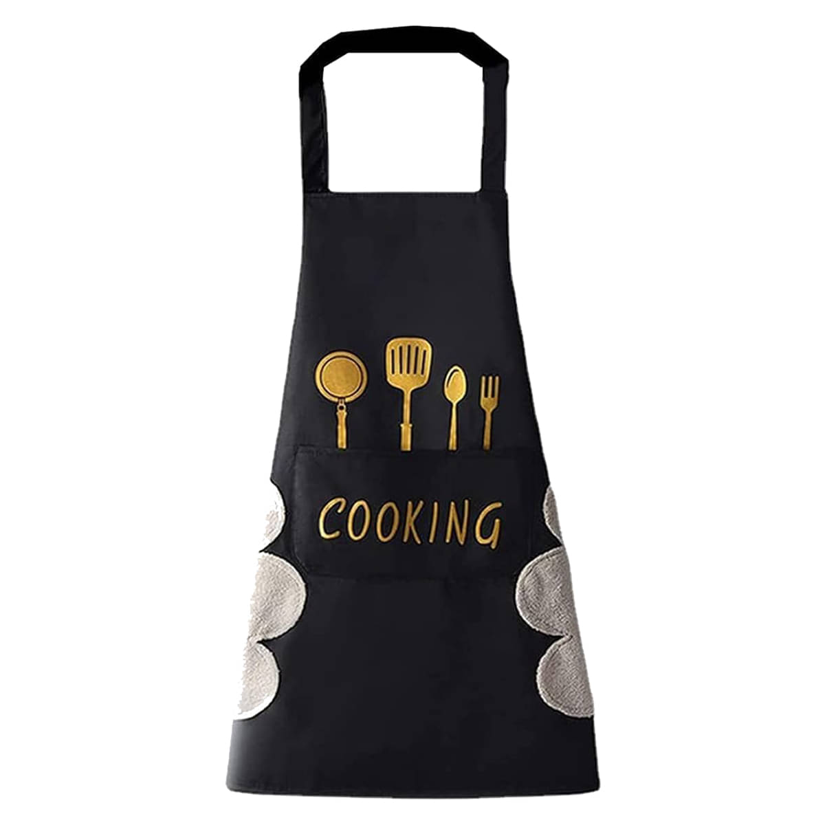 LEORBIX Polyester Printed Kitchen Apron with 1 Center Pocket ( Pack of 1 ) LEORBIX Polyester Printed Kitchen Apron with 1 Center Pocket ( Pack of 1 )