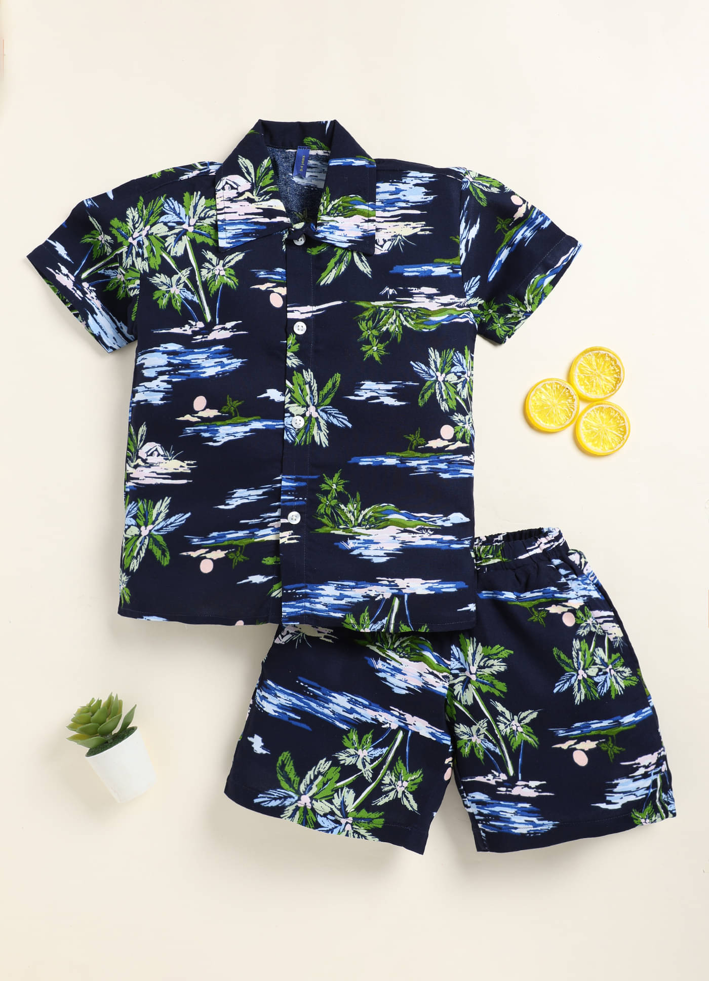 Lazy Shark Pack of 1 Boys Cotton Blend Shirt & Shorts Set ( Navy Blue ) Lazy Shark Pack of 1 Boys Cotton Blend Shirt & Shorts Set ( Navy Blue )