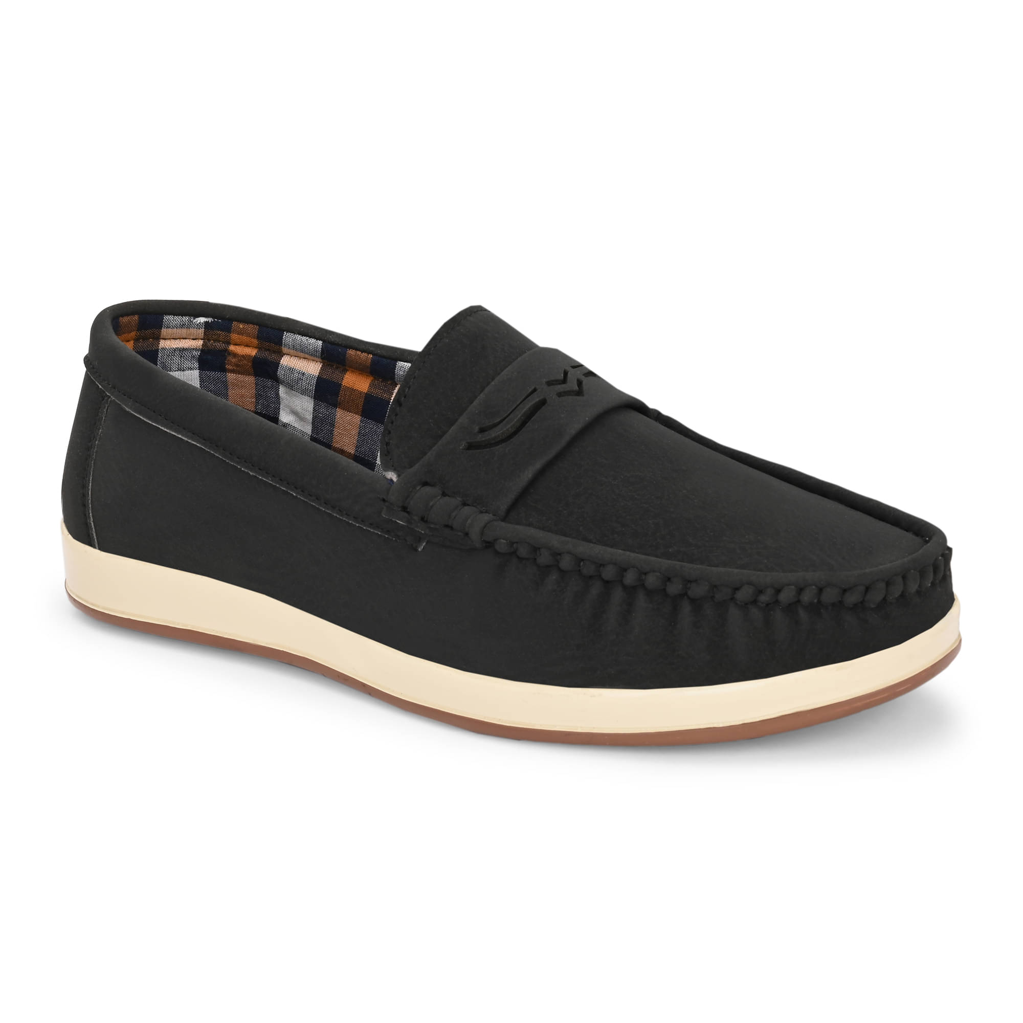     			Leeport Black Men's Slip on