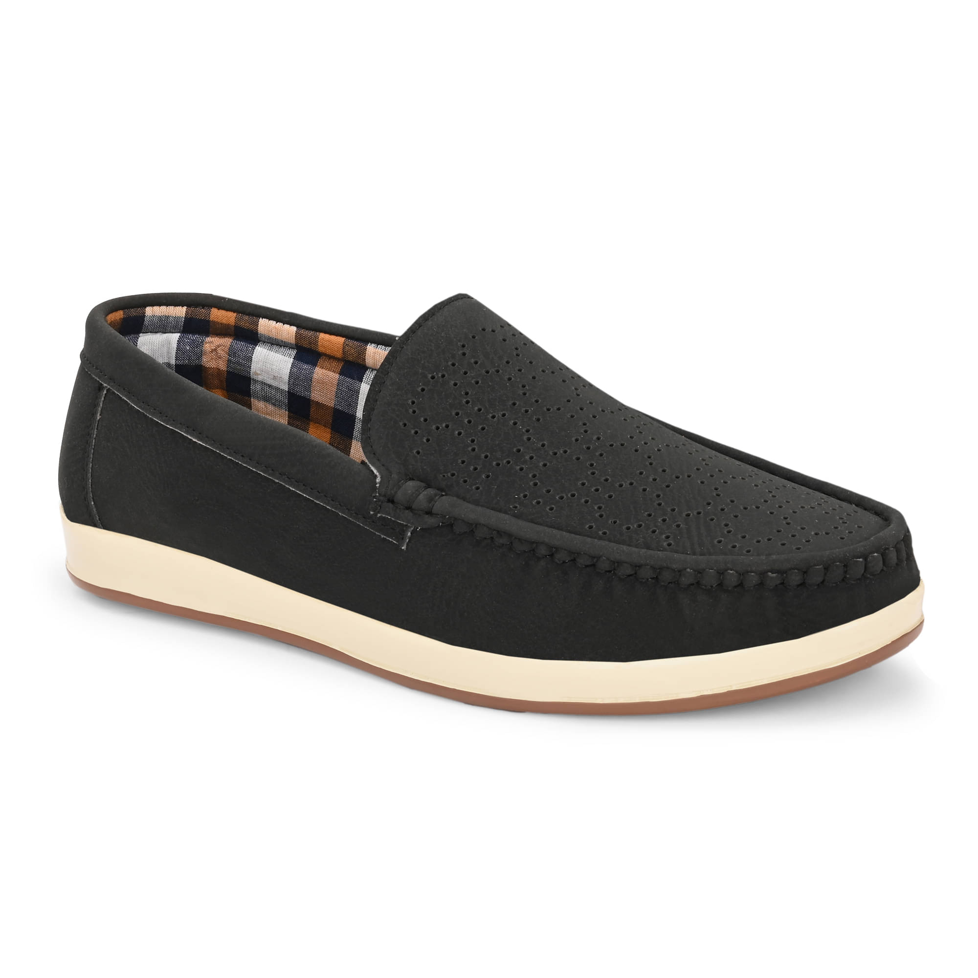     			Leeport Black Men's Slip on