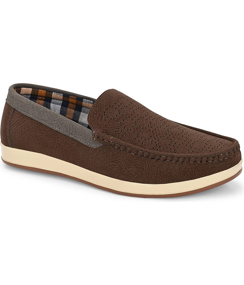 Leeport Brown Men's Slip on - Formal Shoes | Buy online on ZillyBuy