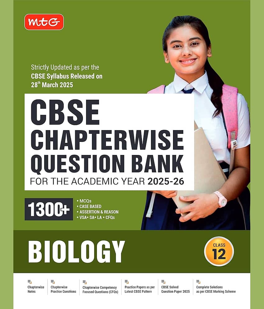 MTG CBSE Chapterwise Question Bank Class 12 Biology For 2026 Board Exam | As Per Latest CBSE Syllabus Released on 28 March 2025 - Stationery | Buy online on ZillyBuy