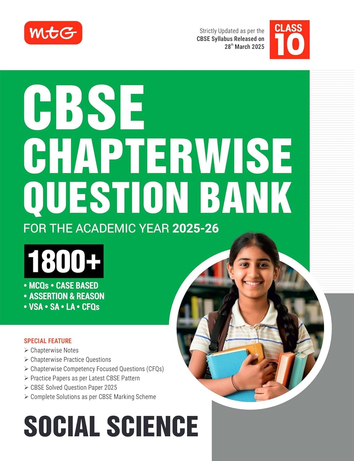     			MTG CBSE Chapterwise Question Bank Class 10 Social-Science For 2026 Board Exam | As Per Latest CBSE Syllabus Released on 28 March 2025