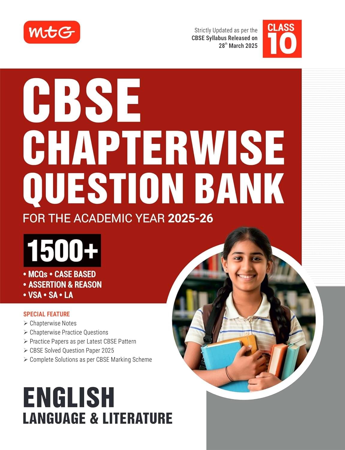     			MTG CBSE Chapterwise Question Bank Class 10 English Language & Literature For 2026 Board Exam | As Per Latest CBSE Syllabus Released on 28 March 2025