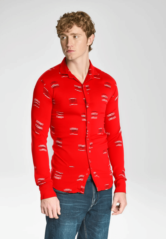 NEW-18 Cotton Blend Regular Fit Printed Full Sleeves Men's Casual Shirt - Red ( Pack of 1 ) NEW-18 Cotton Blend Regular Fit Printed Full Sleeves Men's Casual Shirt - Red ( Pack of 1 )