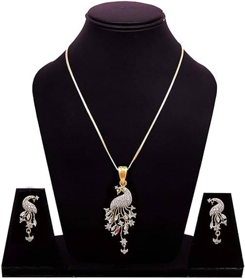 Opus Gems Golden Pendant set ( Pack of 1 ) Opus Gems Golden Pendant set ( Pack of 1 )