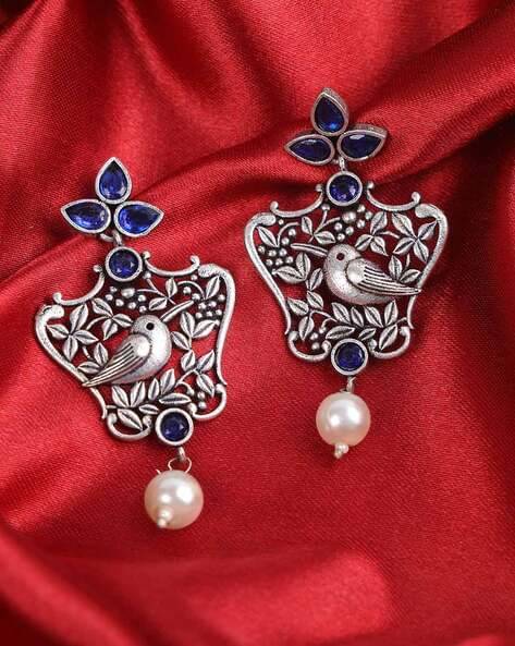     			Opus Gems Royal Blue Drop Earrings ( Pack of 1 )