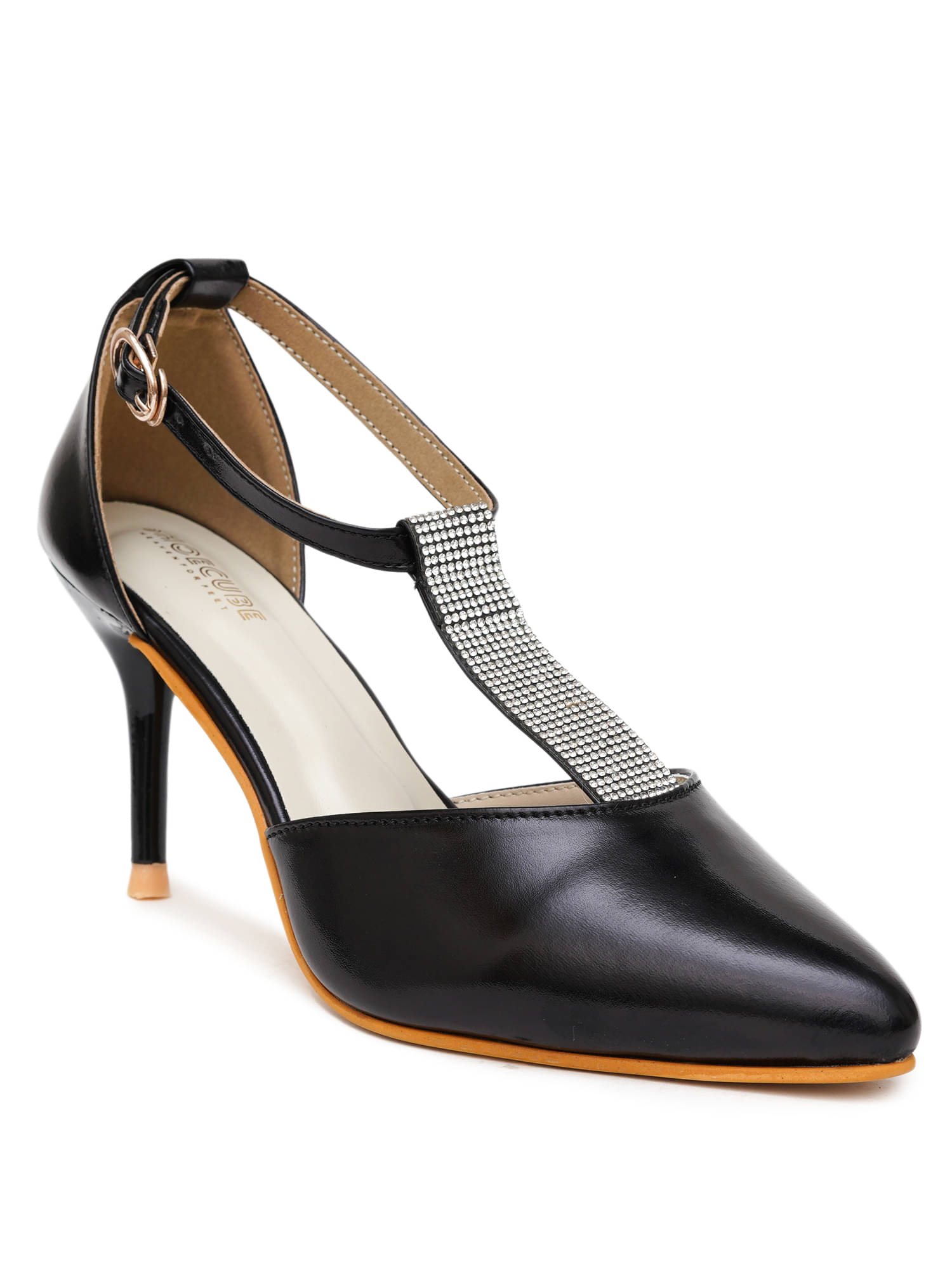 PLANET WALK Black Women's Sandal Heels PLANET WALK Black Women's Sandal Heels