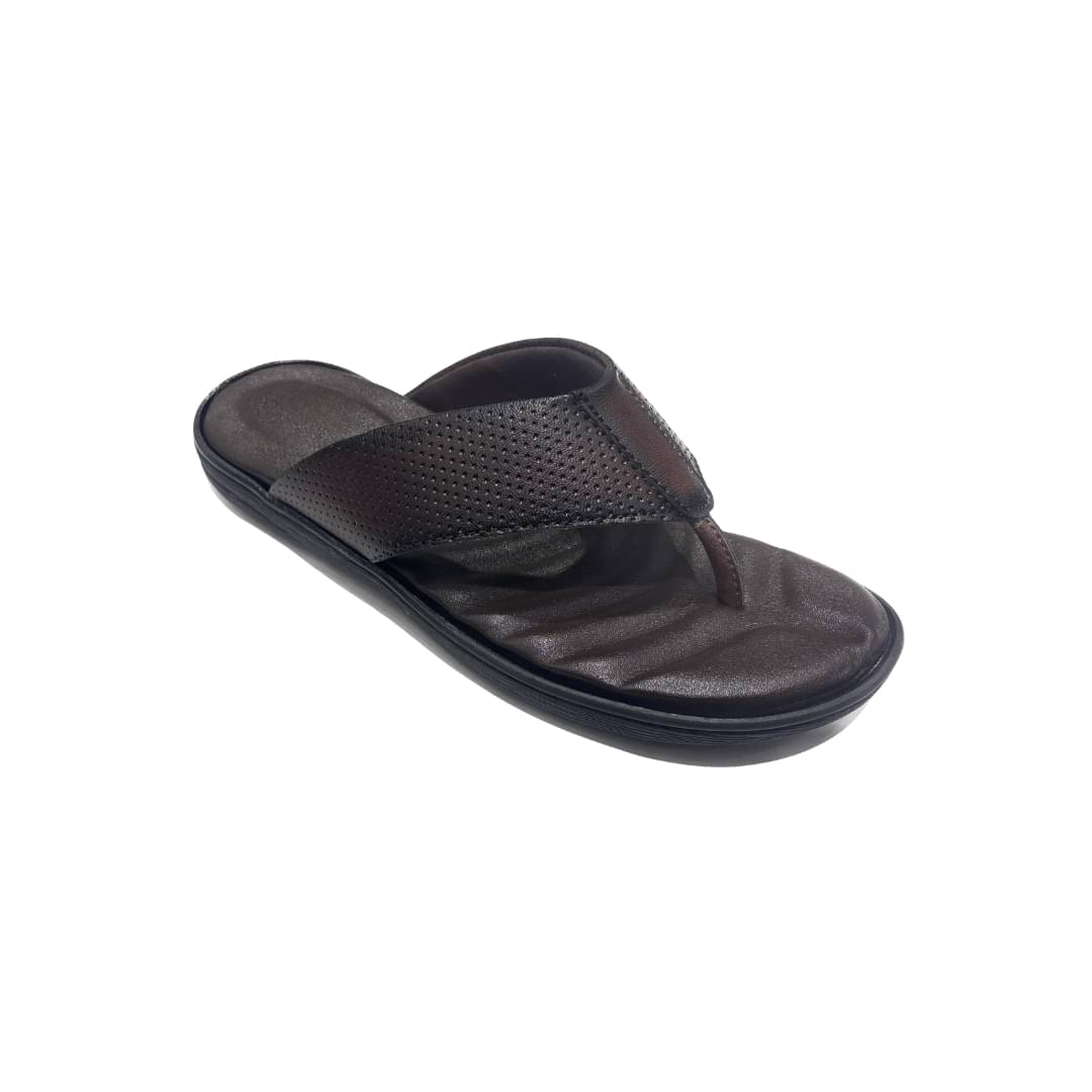     			STEPFOX Brown Men's Thong Flip Flop