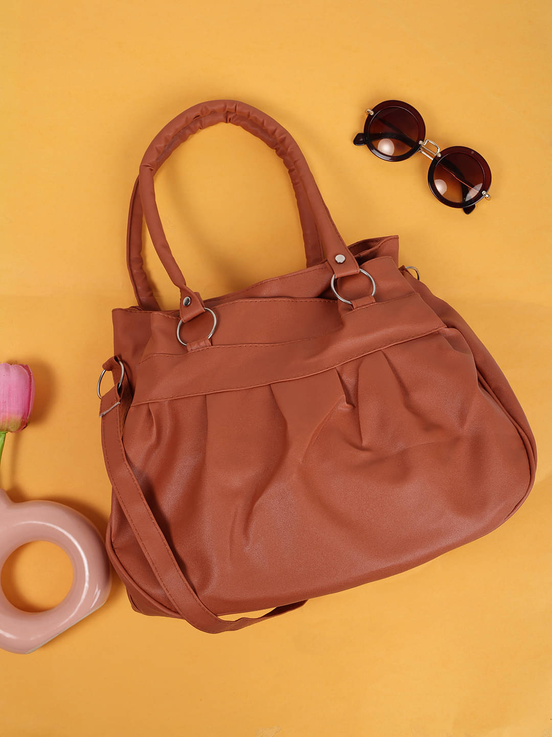     			Springberry Shoulder Bag PU Set of 1 ( Brown )