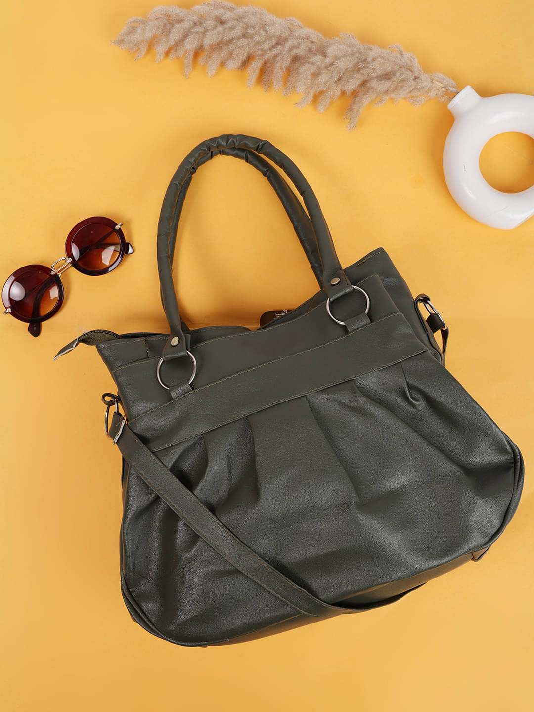     			Springberry Shoulder Bag PU Set of 1 ( Grey Melange )