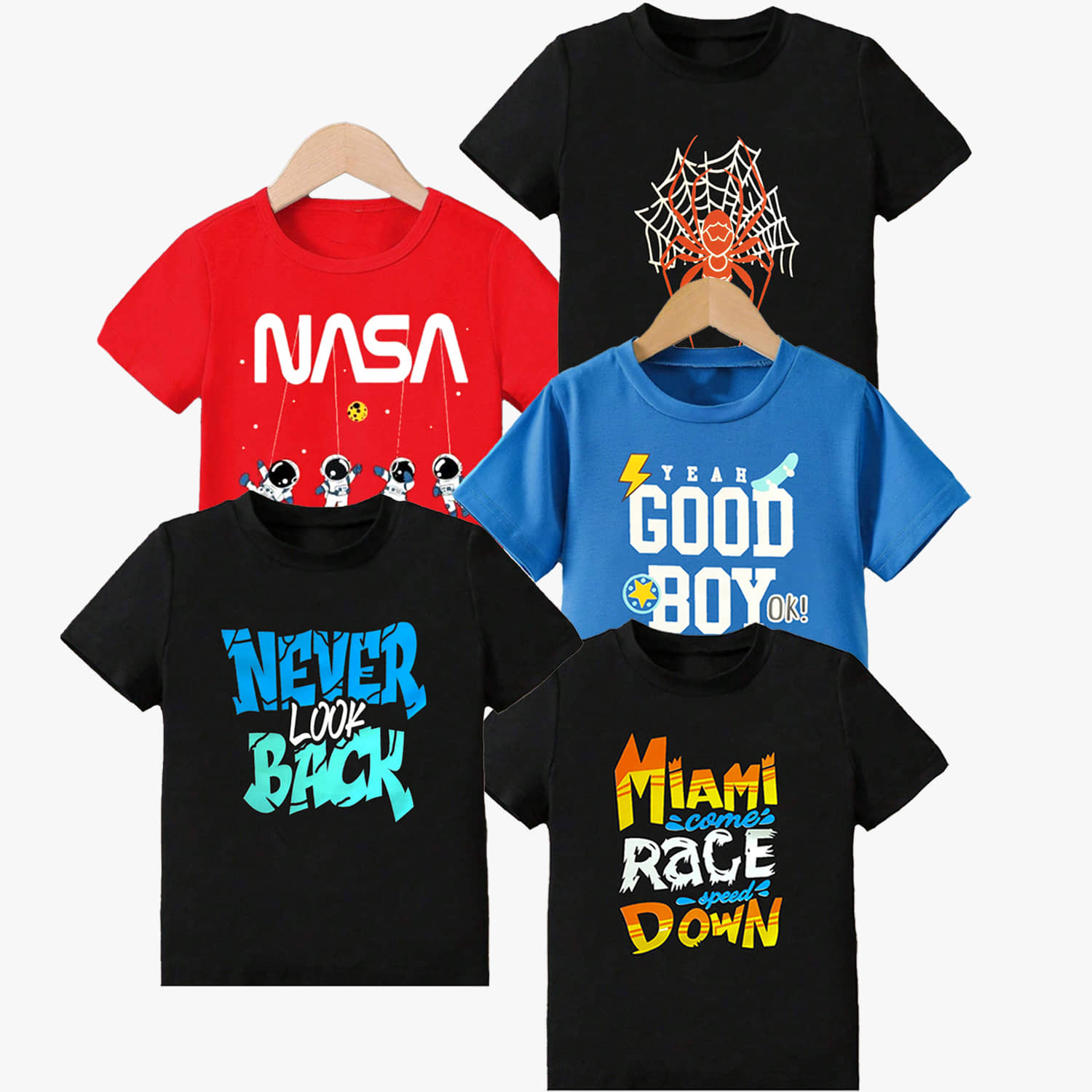 TitTom Pack of 5 Boys Cotton Polo T-Shirt ( Multicolor 1 )