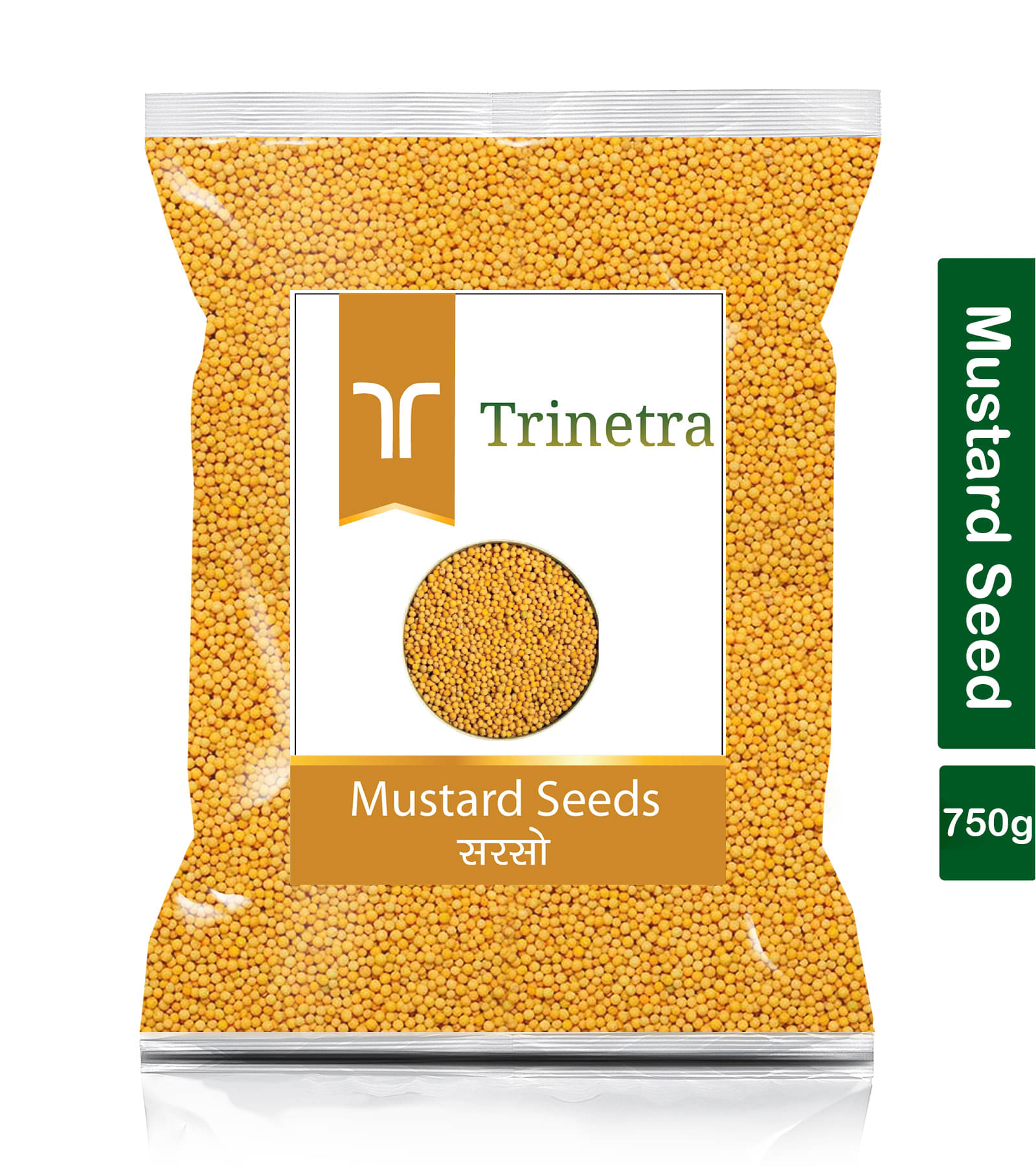 Trinetra Yellow Mustard Seeds 750 gm Trinetra Yellow Mustard Seeds 750 gm