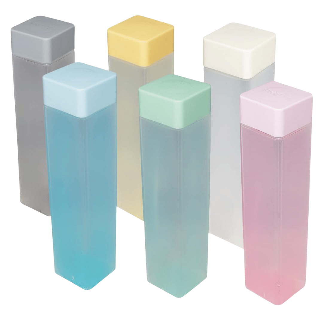     			URJA ENTERPRISE Multicolour Plastic Water Bottle 950 mL ( Set of 6 )