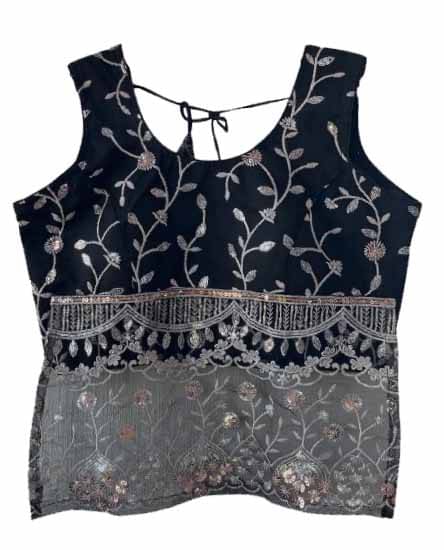 fancynine Black Semi Stitched Net Women's Blouse ( Pack of 1 ) fancynine Black Semi Stitched Net Women's Blouse ( Pack of 1 )
