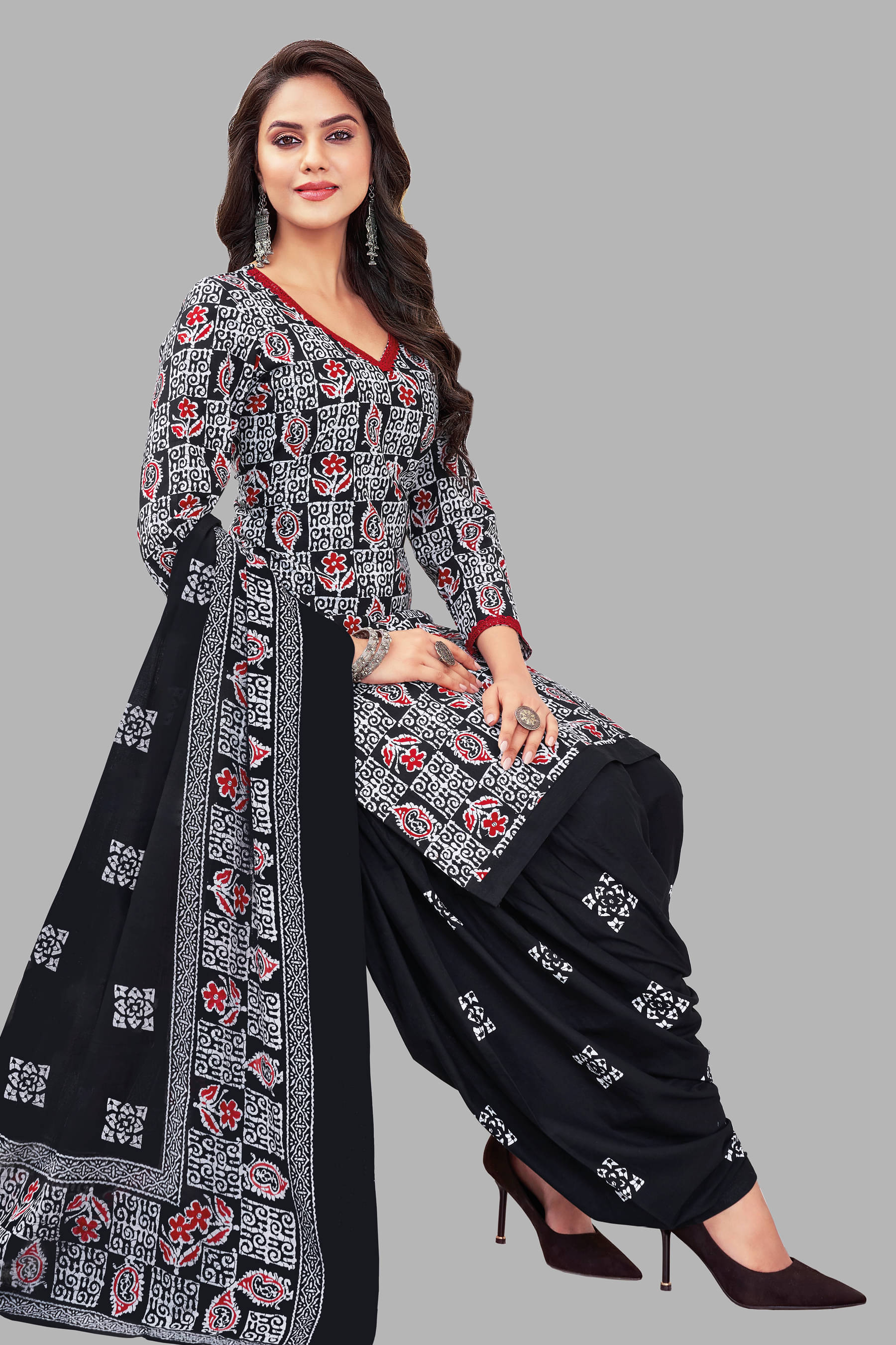 shree jeenmata collection Women Cotton Unstitched Dress Material ( Blue ) shree jeenmata collection Women Cotton Unstitched Dress Material ( Blue )