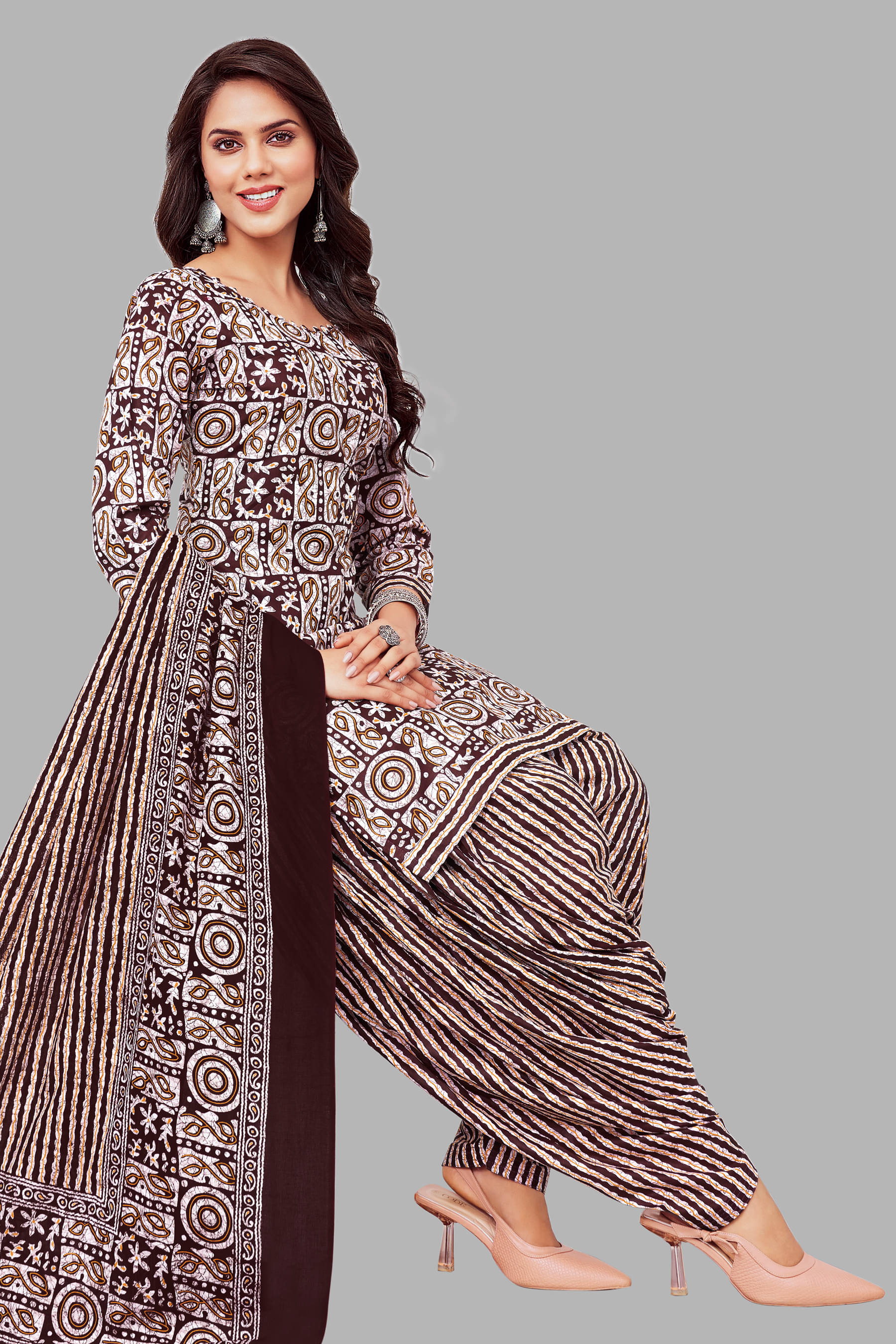     			shree jeenmata collection Women Cotton Unstitched Dress Material ( Multicolor )