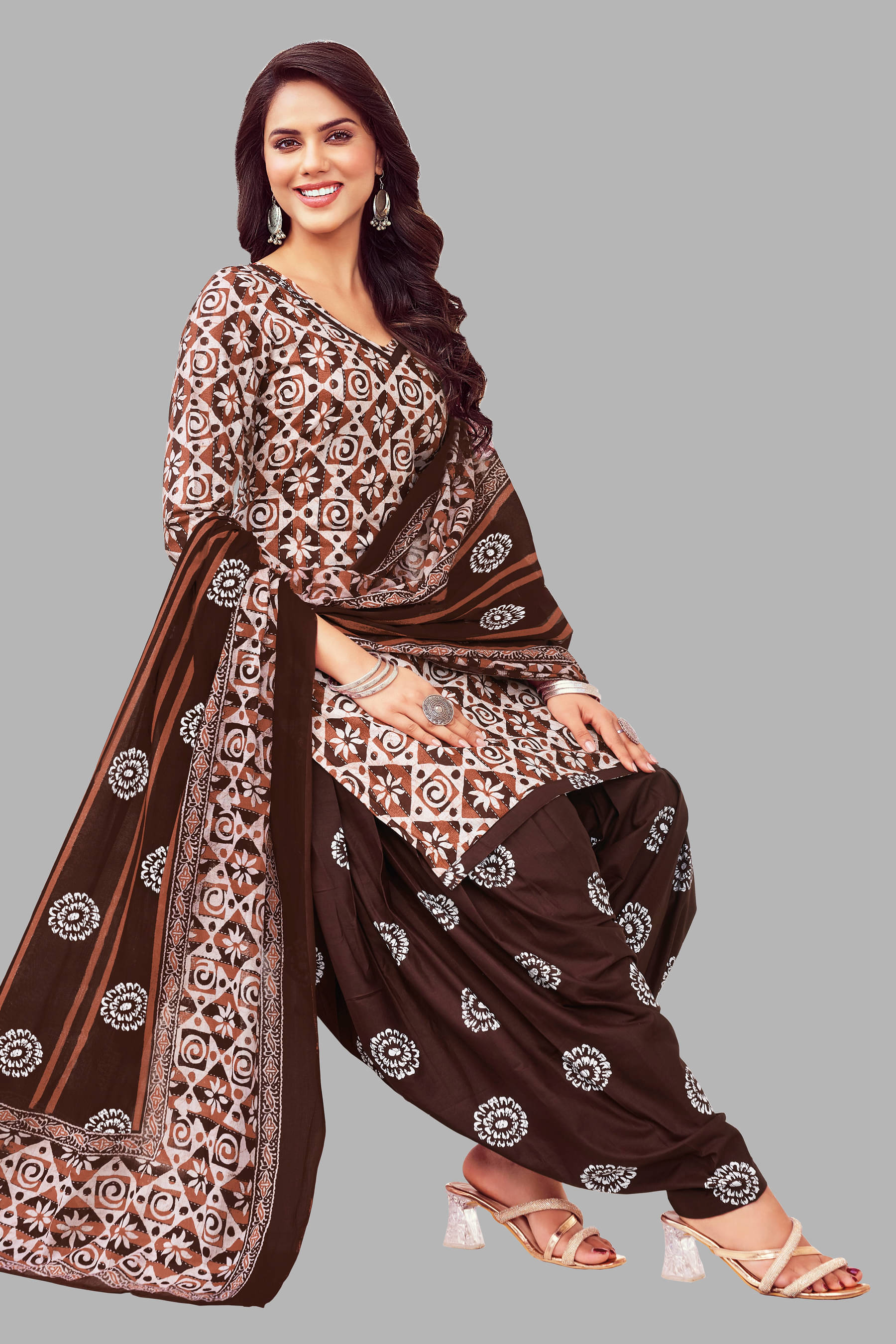 shree jeenmata collection Women Cotton Unstitched Dress Material ( Maroon ) shree jeenmata collection Women Cotton Unstitched Dress Material ( Maroon )
