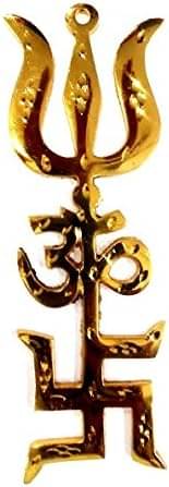     			Tigeto - Om Trishul Swastik Trishakti Yantra - (Pack of 1)