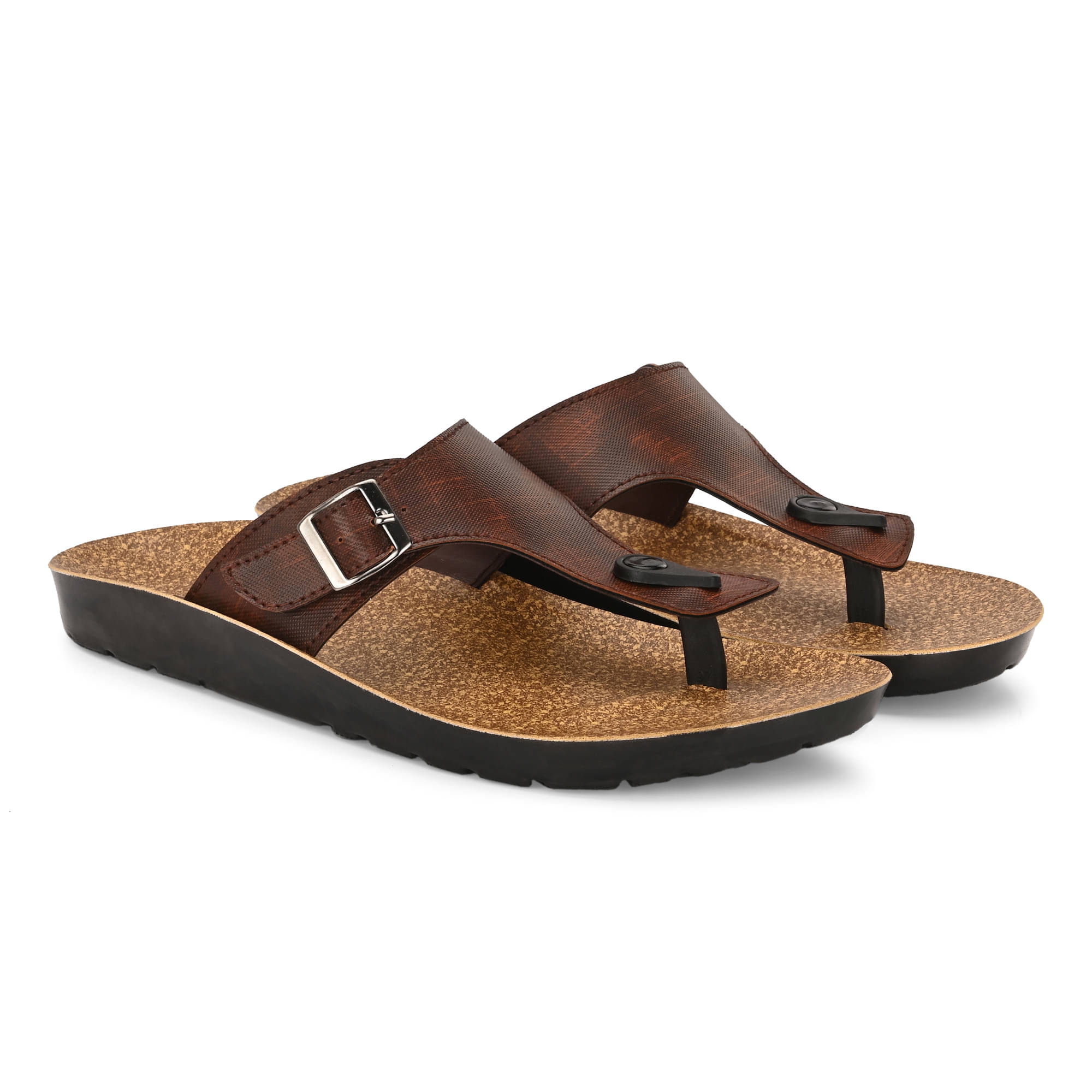    			Birde Brown Men's Leather Slipper