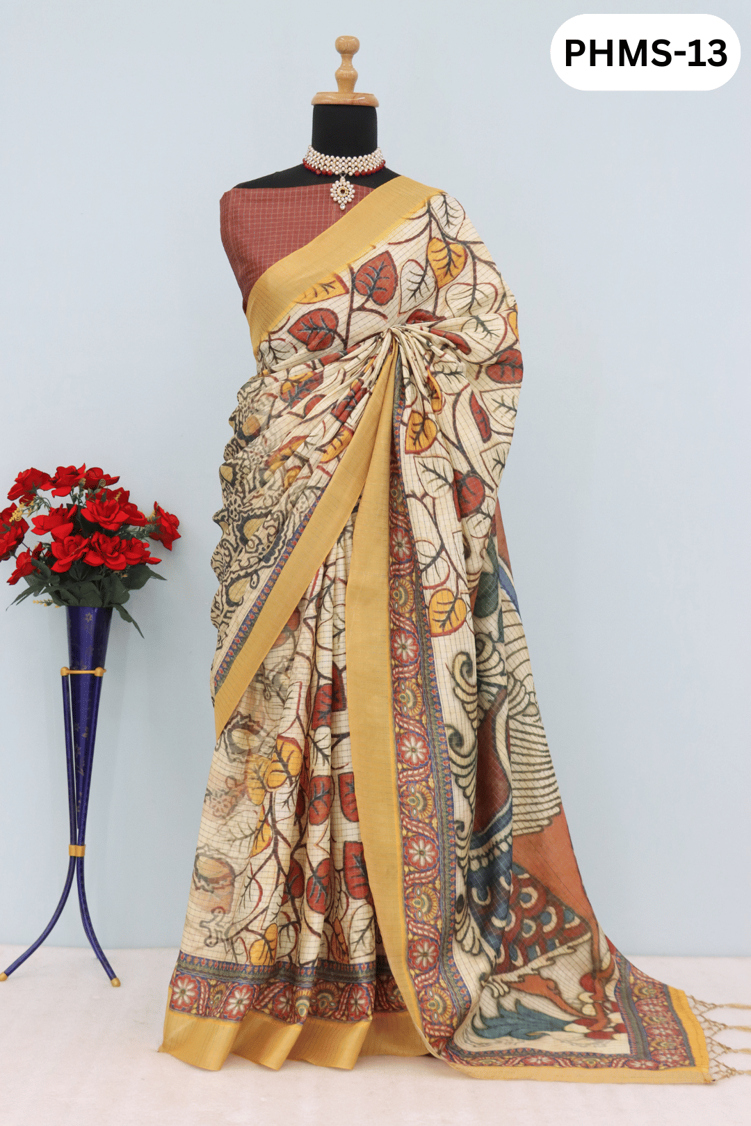     			Gullak Mysore Silk Printed Saree With Unstitched Blouse Piece ( Multicolor )