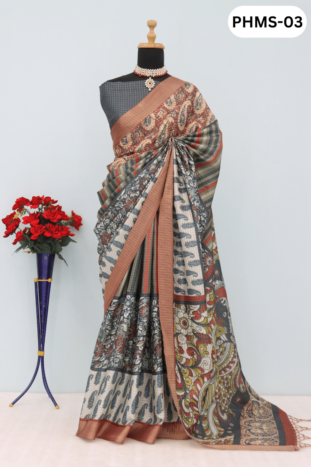     			Gullak Mysore Silk Printed Saree With Unstitched Blouse Piece ( Multicolor )