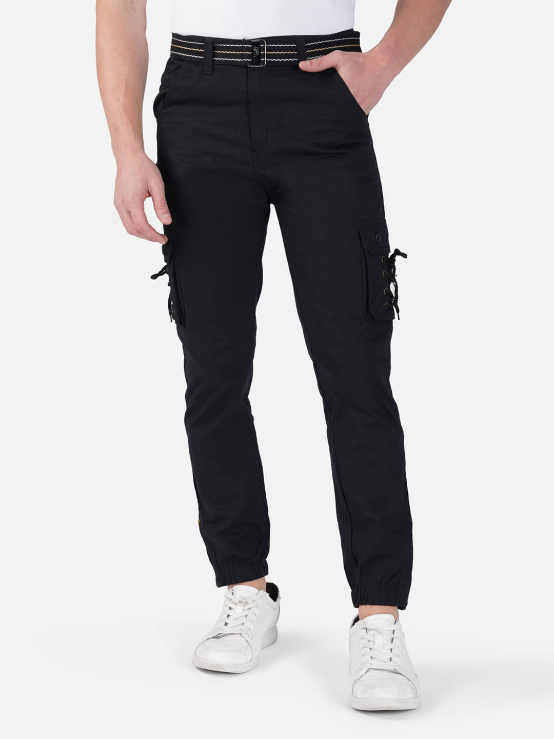     			Urban Legends Regular Flat Men's Cargos - Black ( Pack of 1 )