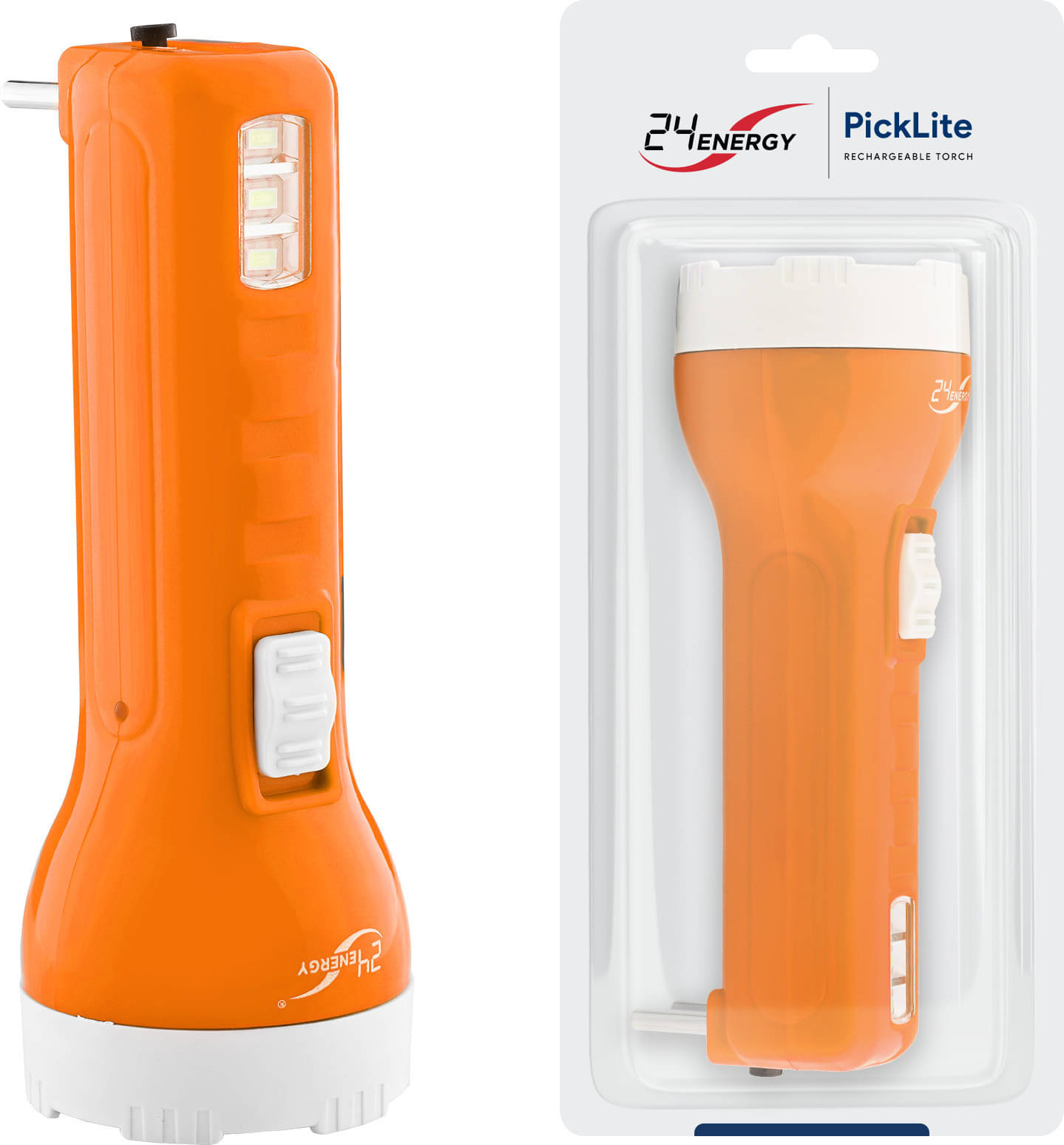     			24 ENERGY - 15W Rechargeable Flashlight Torch ( Pack of 1 )