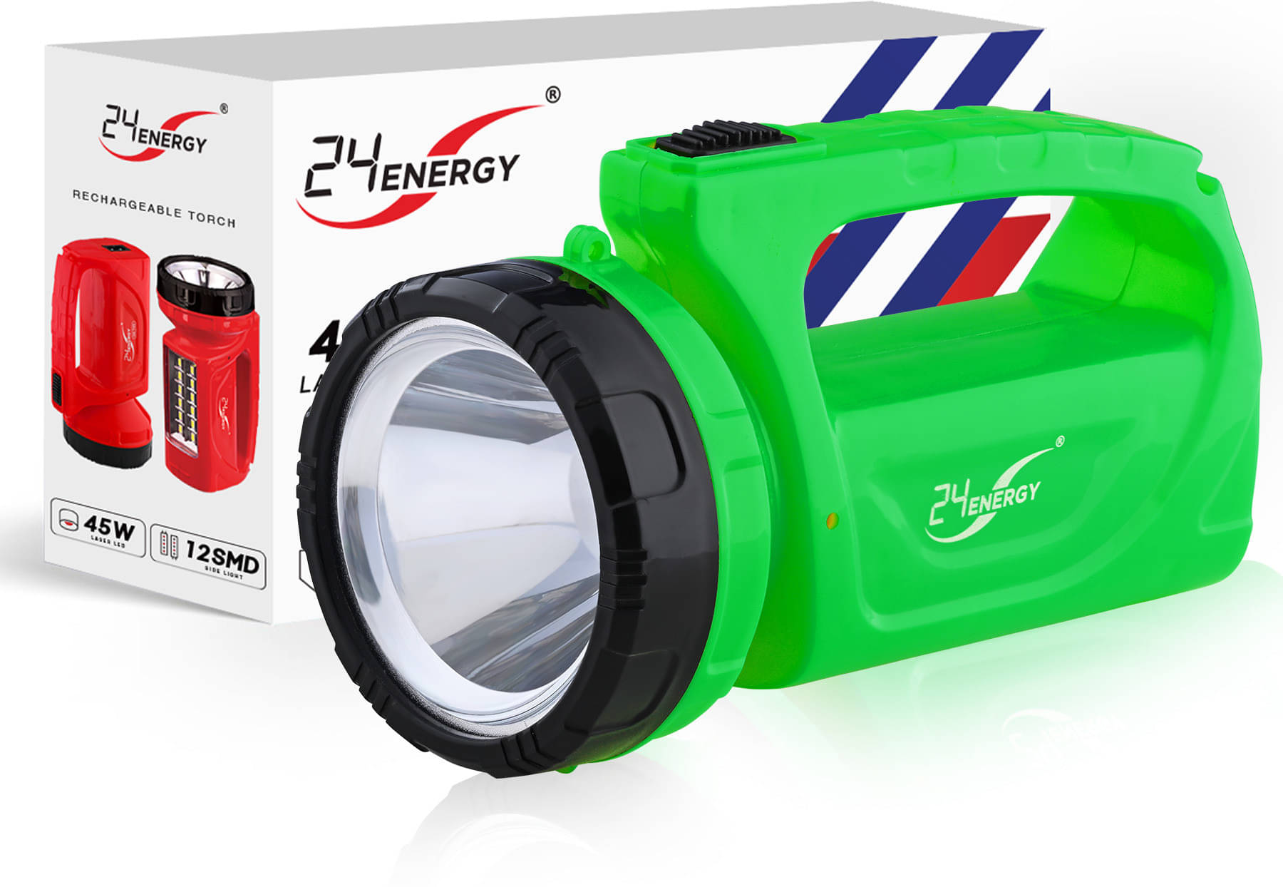24 ENERGY - 25W Rechargeable Flashlight Torch ( Pack of 1 ) 24 ENERGY - 25W Rechargeable Flashlight Torch ( Pack of 1 )