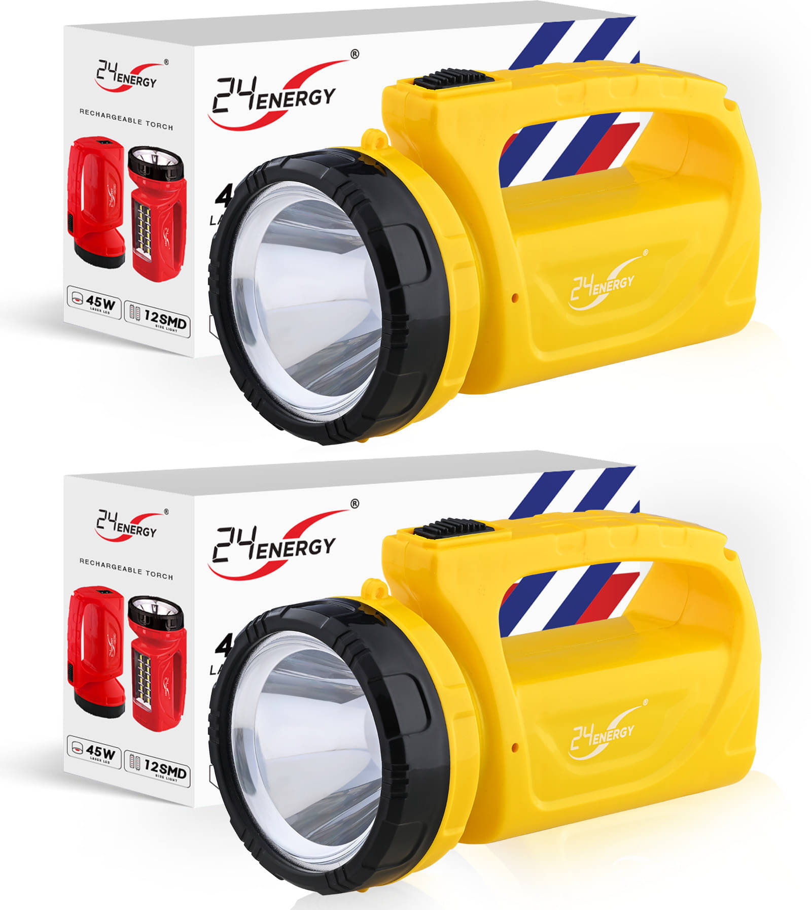 24 ENERGY - 25W Rechargeable Flashlight Torch ( Pack of 2 ) 24 ENERGY - 25W Rechargeable Flashlight Torch ( Pack of 2 )