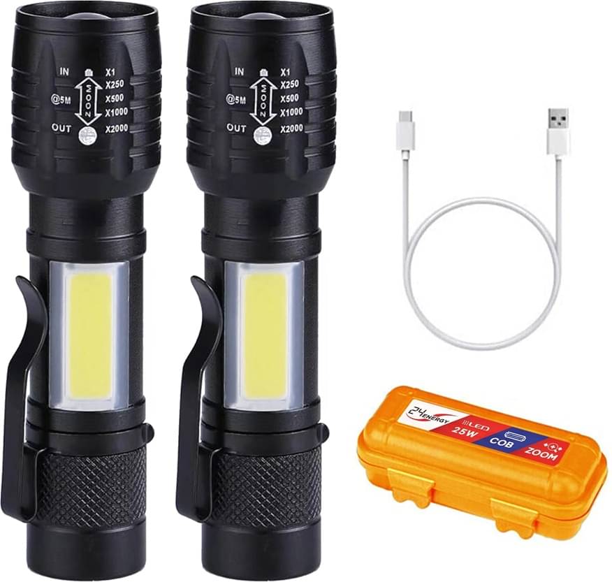 24 ENERGY - 25W Rechargeable Flashlight Torch ( Pack of 2 ) 24 ENERGY - 25W Rechargeable Flashlight Torch ( Pack of 2 )