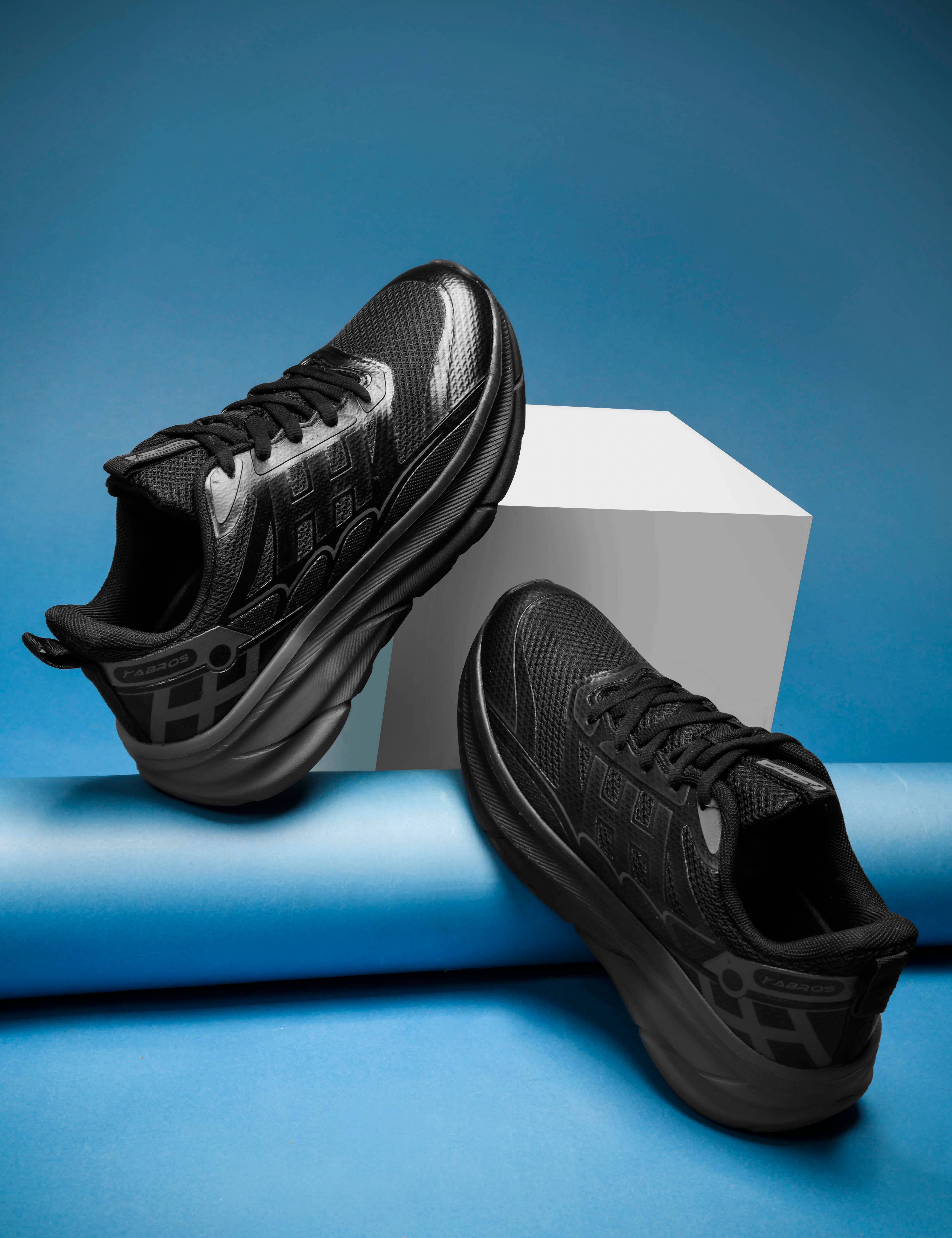     			Abros DAX Black Men's Sports Running Shoes