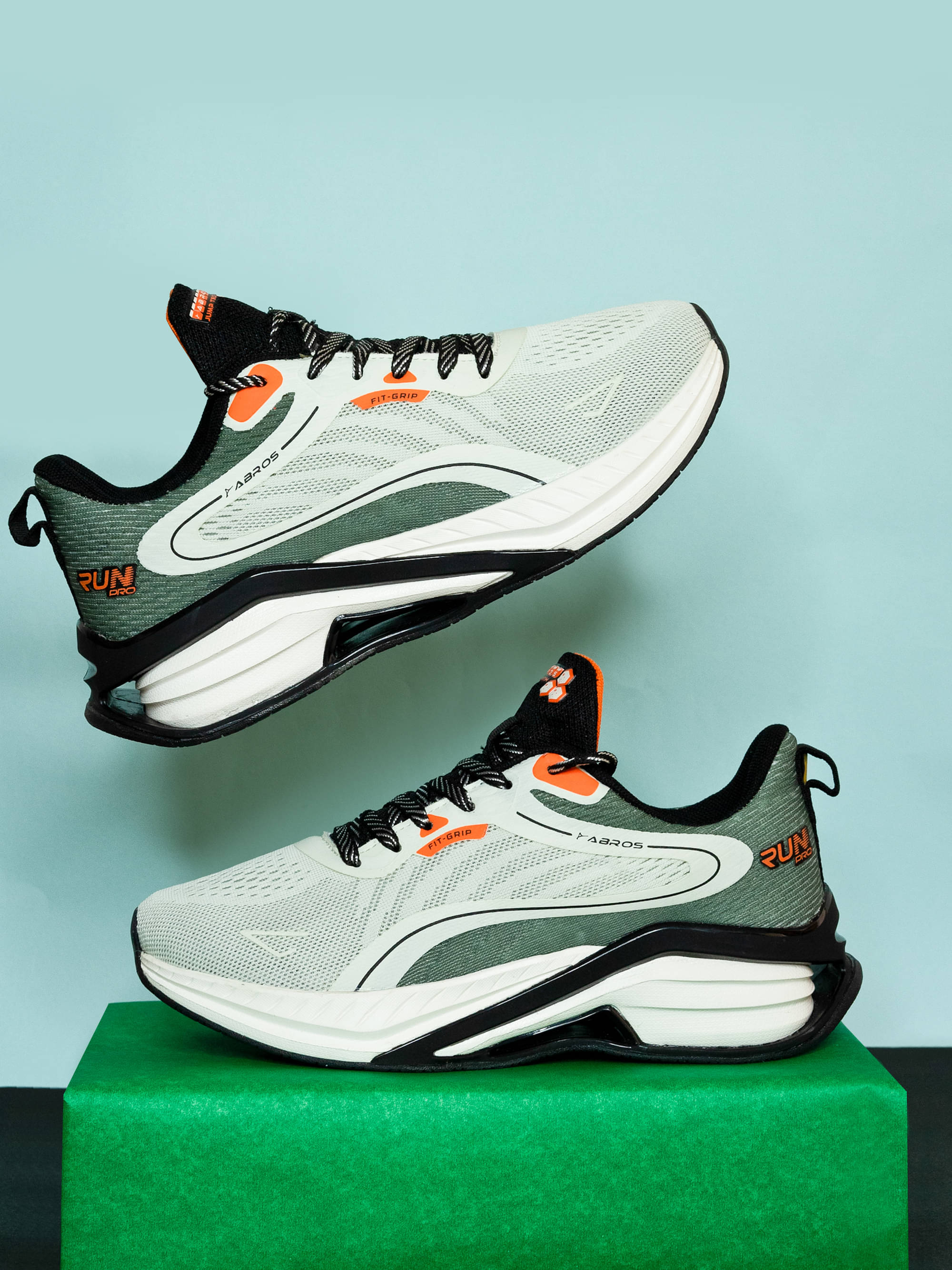     			Abros GREAT Sea Green Men's Sports Running Shoes