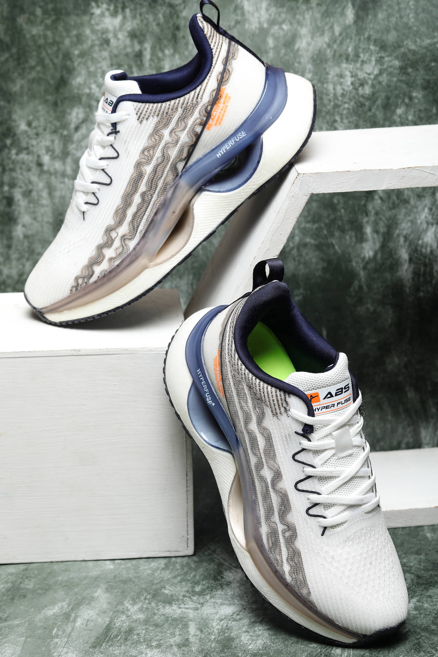 Abros LUKE Off White Men's Sports Running Shoes Abros LUKE Off White Men's Sports Running Shoes
