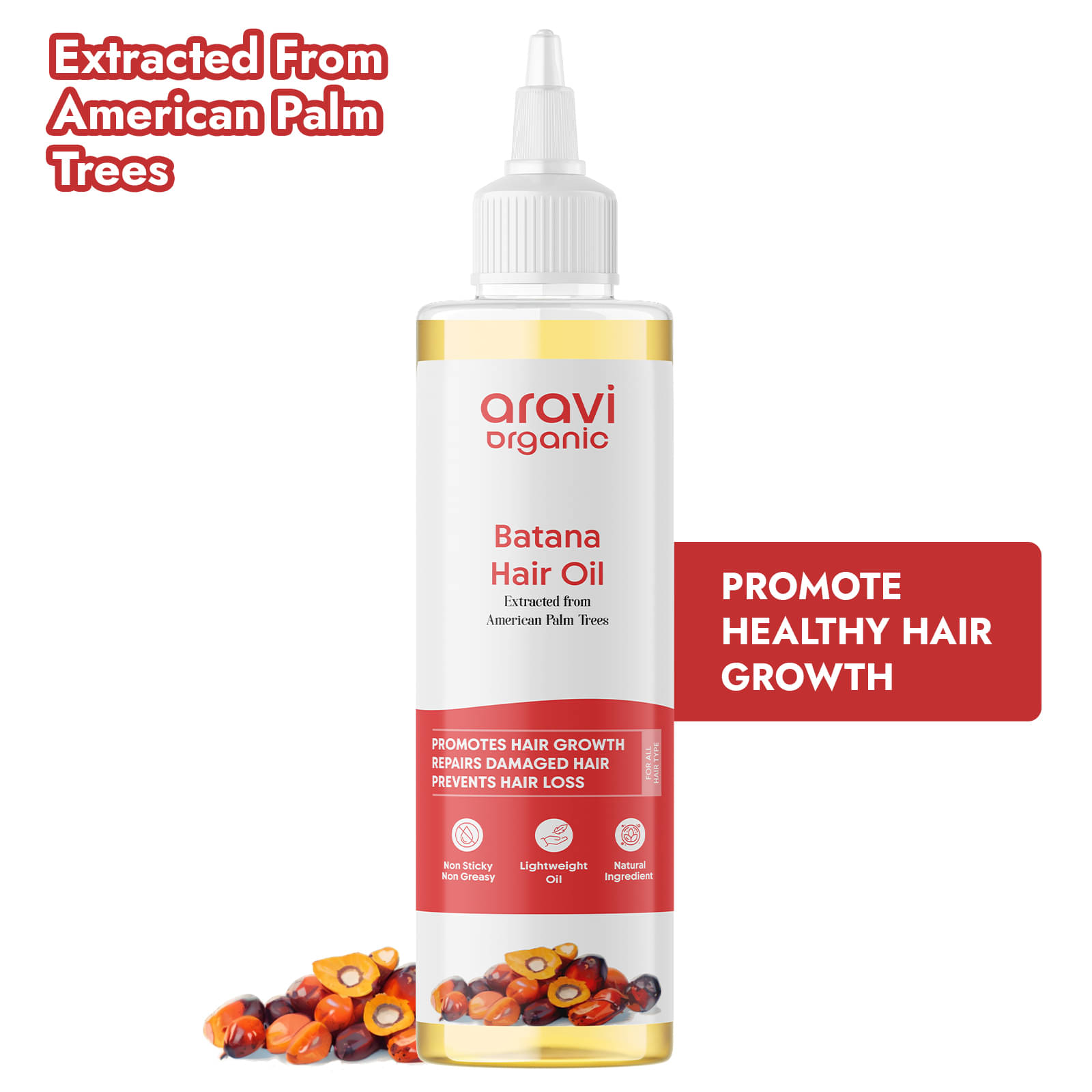 Aravi Organic Batana Hair Oil For Hair Growth With Pumpkin Oil & American Palm Nut Hair Oil , 200 ml Aravi Organic Batana Hair Oil For Hair Growth With Pumpkin Oil & American Palm Nut Hair Oil , 200 ml