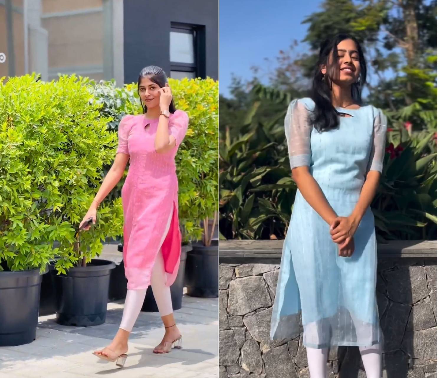 BOUGHT FIRST Women Organza Striped Straight Kurti ( Multicoloured ) BOUGHT FIRST Women Organza Striped Straight Kurti ( Multicoloured )
