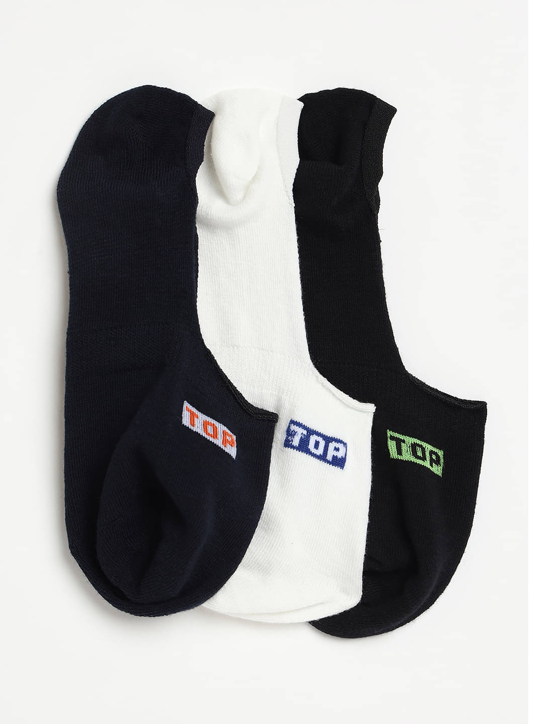 Camey Pack of 3 Men's Cotton Blend No Show Socks ( Multicolor 1 ) Camey Pack of 3 Men's Cotton Blend No Show Socks ( Multicolor 1 )