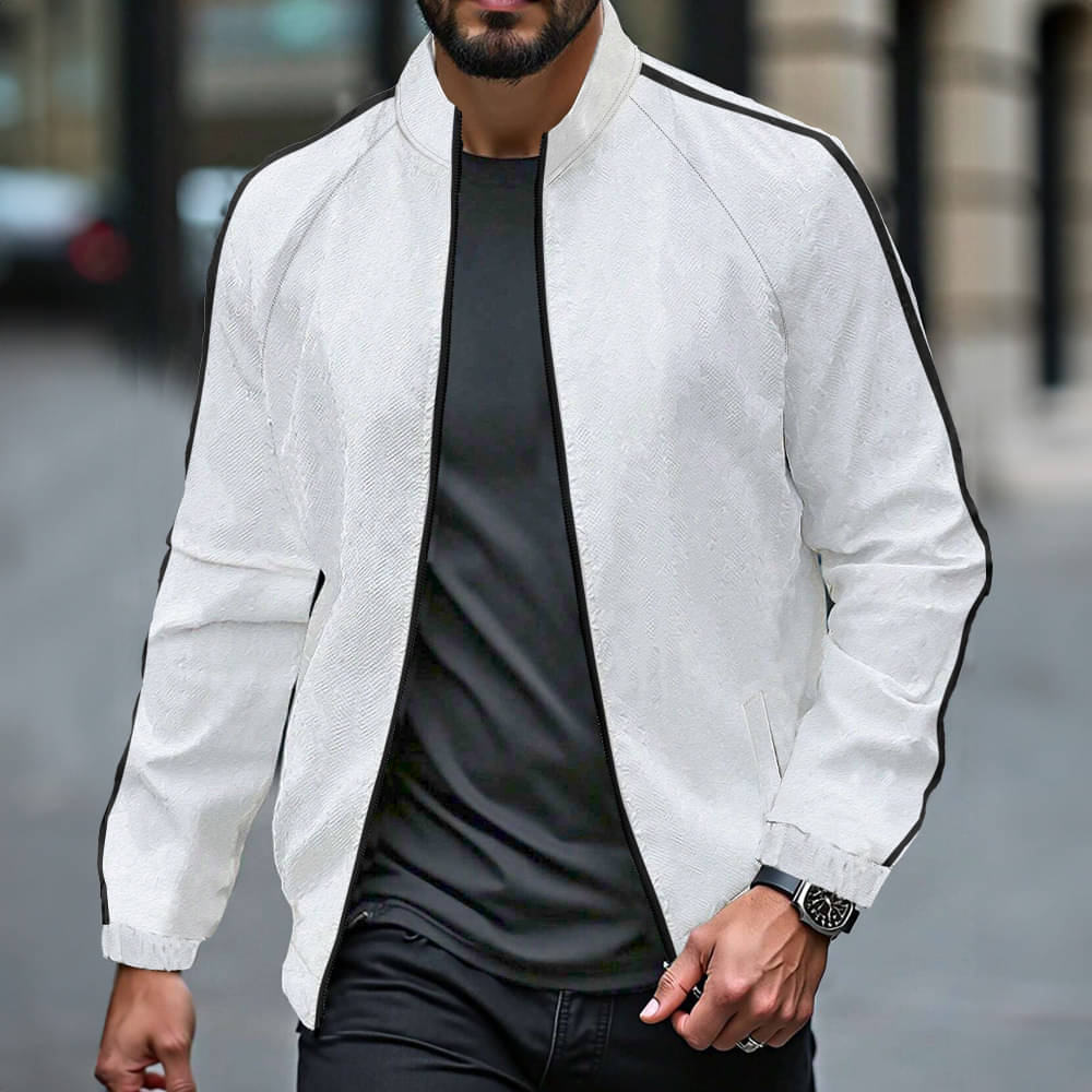 Eyebogler Polyester Blend Men's Casual Jacket - White ( Pack of 1 ) Eyebogler Polyester Blend Men's Casual Jacket - White ( Pack of 1 )