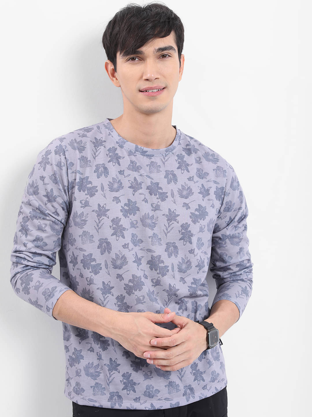     			Highlander Men Polyester Relaxed Fit Printed T-Shirt ( Grey )