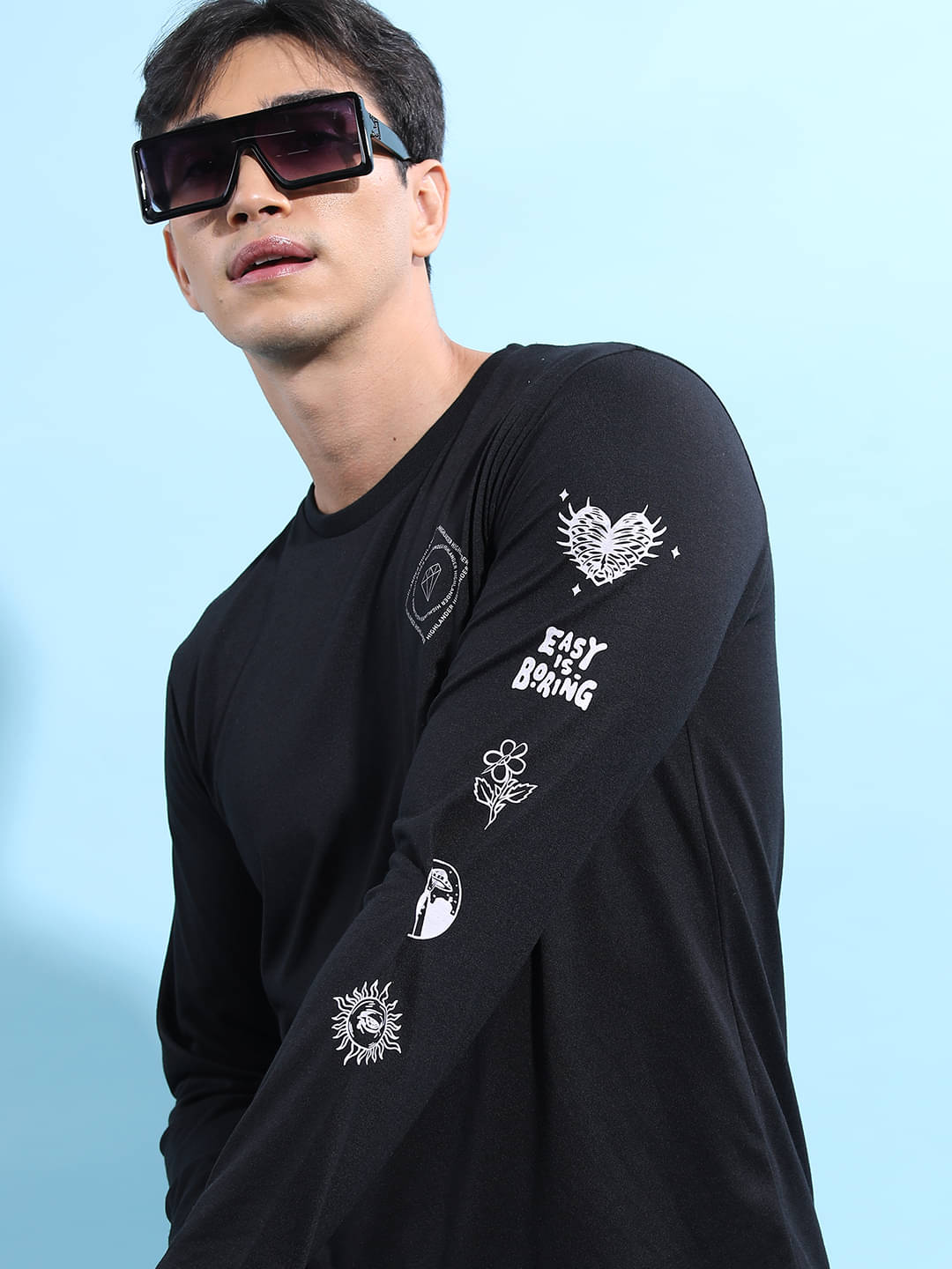 Highlander Men Polyester Relaxed Fit Printed T-Shirt ( Black ) Highlander Men Polyester Relaxed Fit Printed T-Shirt ( Black )