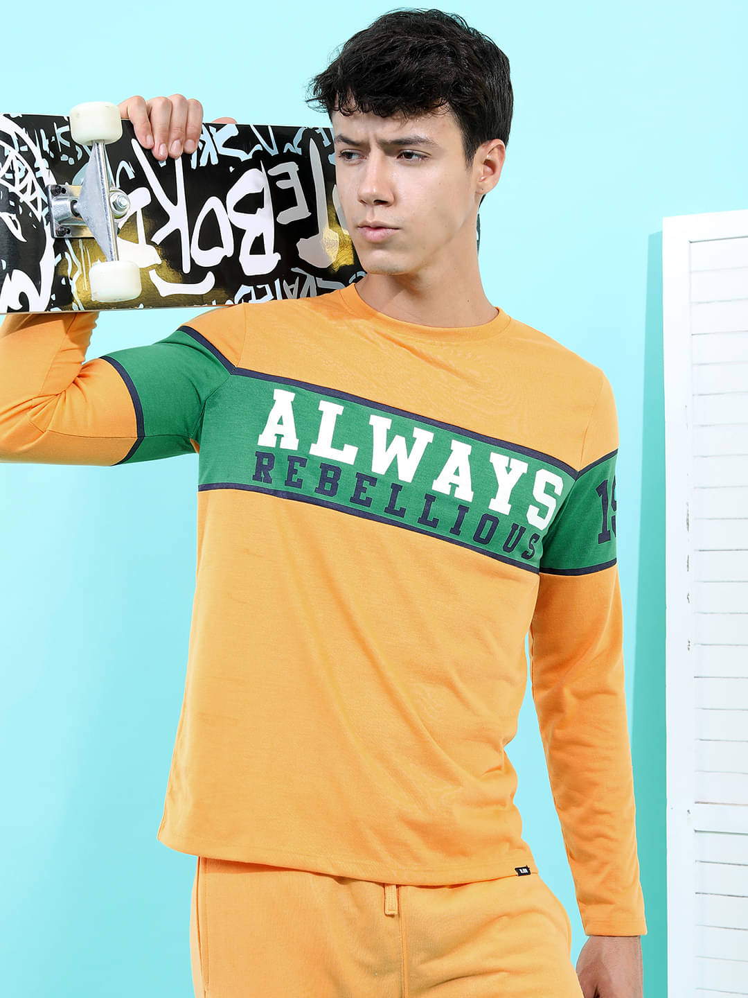     			Highlander Men Polyester Slim Fit Printed T-Shirt ( Yellow )