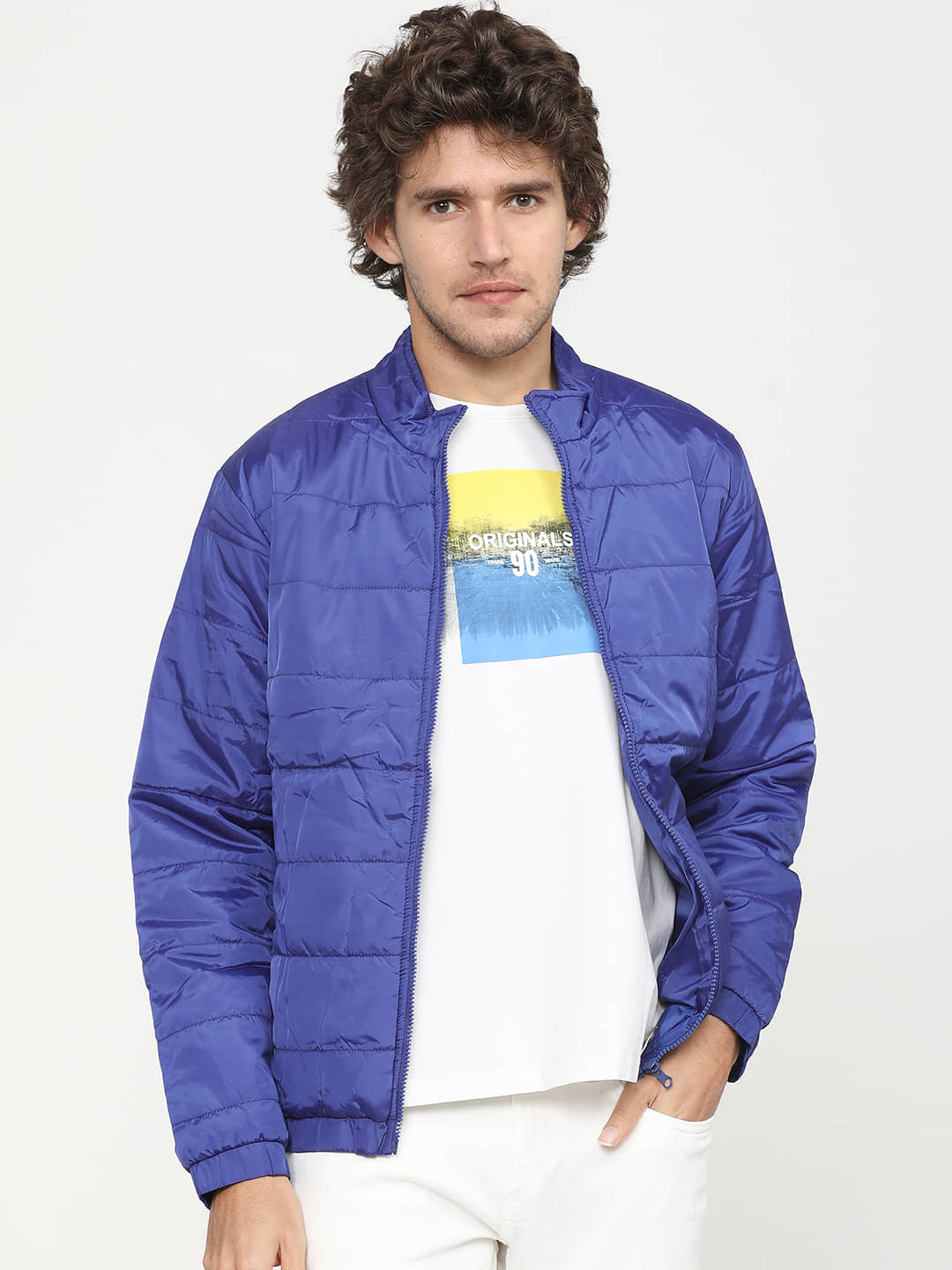Highlander Polyester Blend Men's Casual Jacket - Blue ( Pack of 1 ) Highlander Polyester Blend Men's Casual Jacket - Blue ( Pack of 1 )