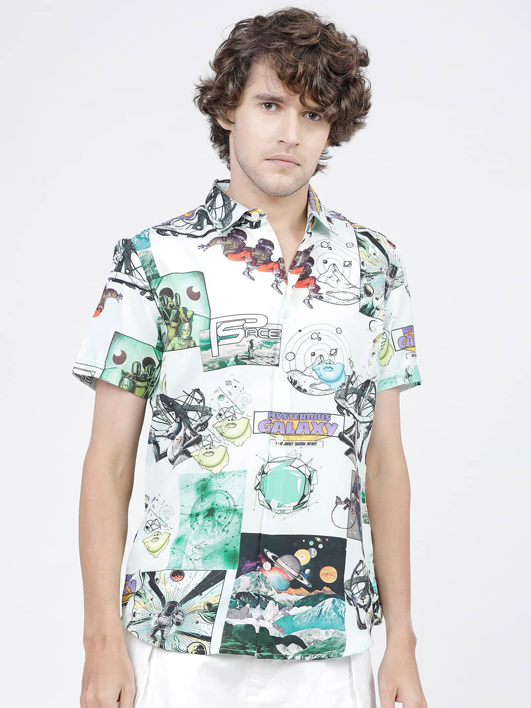 Highlander Polyester Slim Fit Printed Half Sleeves Men's Casual Shirt - Grey ( Pack of 1 ) Highlander Polyester Slim Fit Printed Half Sleeves Men's Casual Shirt - Grey ( Pack of 1 )