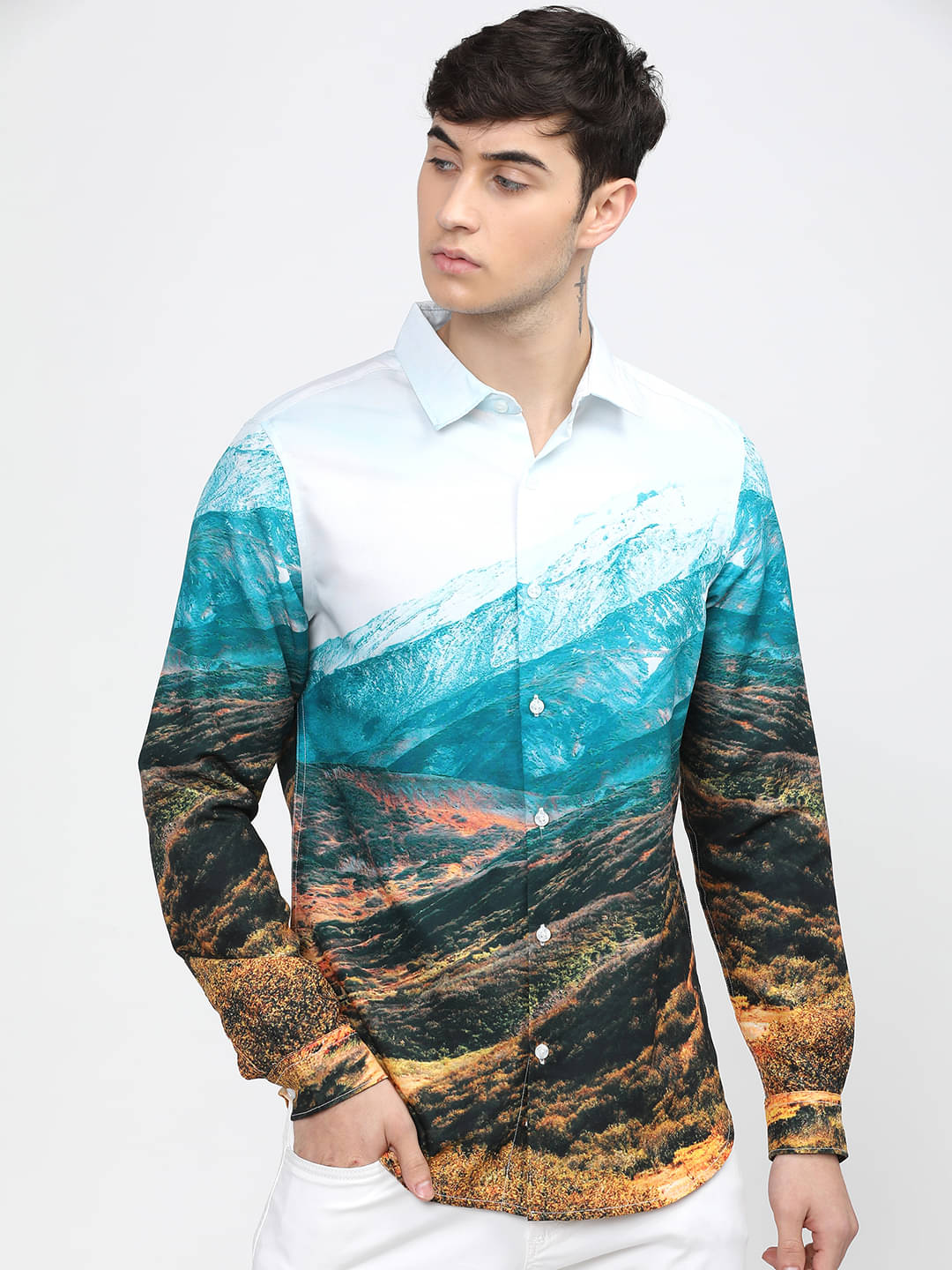 Highlander Polyester Slim Fit Printed Full Sleeves Men's Casual Shirt - Multi ( Pack of 1 ) Highlander Polyester Slim Fit Printed Full Sleeves Men's Casual Shirt - Multi ( Pack of 1 )