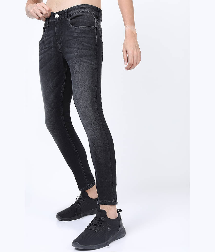 Highlander Slim Fit Clean Look Men's Jeans - Black ( Pack of 1 )