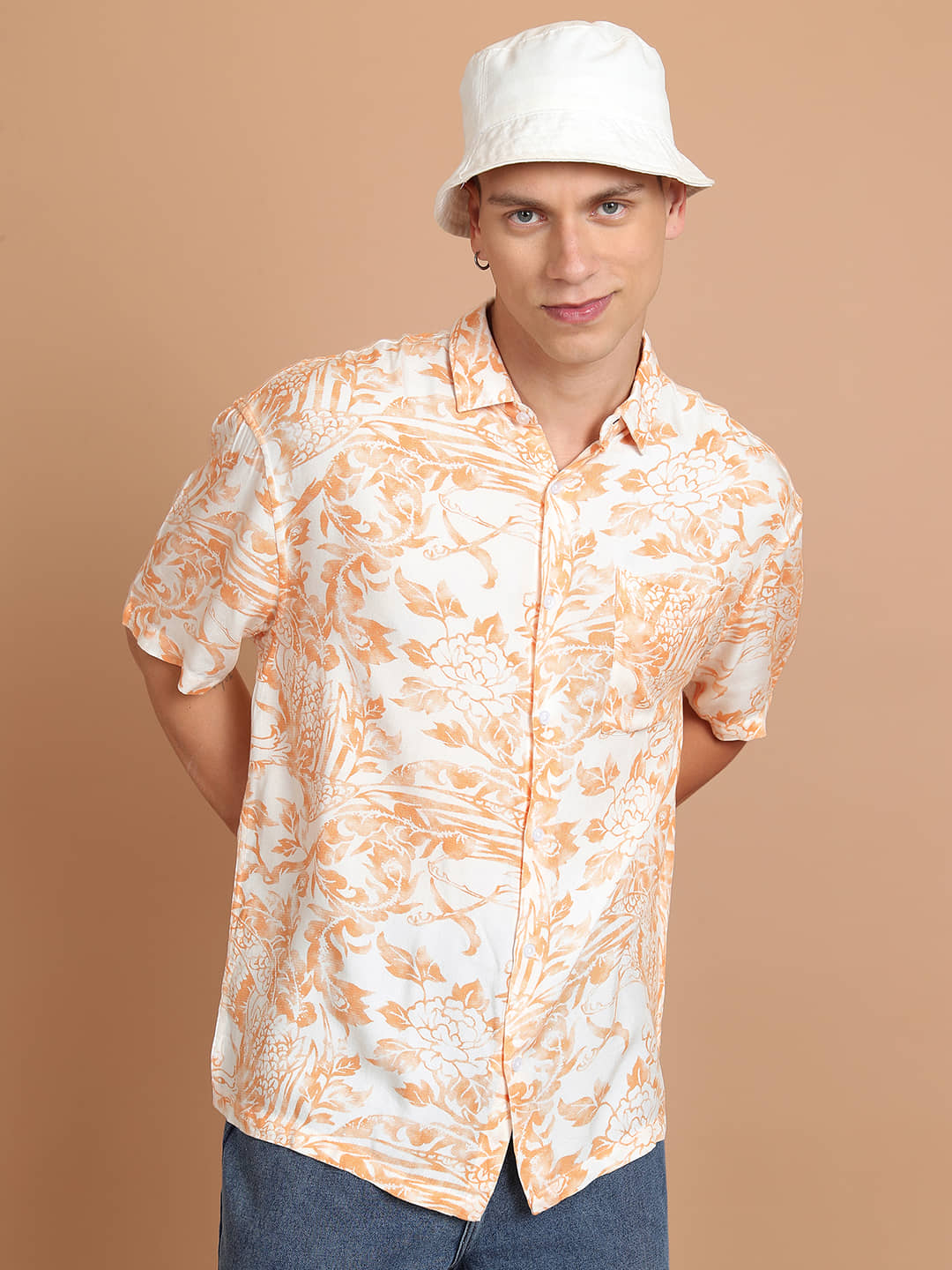 Highlander Viscose Slim Fit Printed Half Sleeves Men's Casual Shirt - Multi ( Pack of 1 )